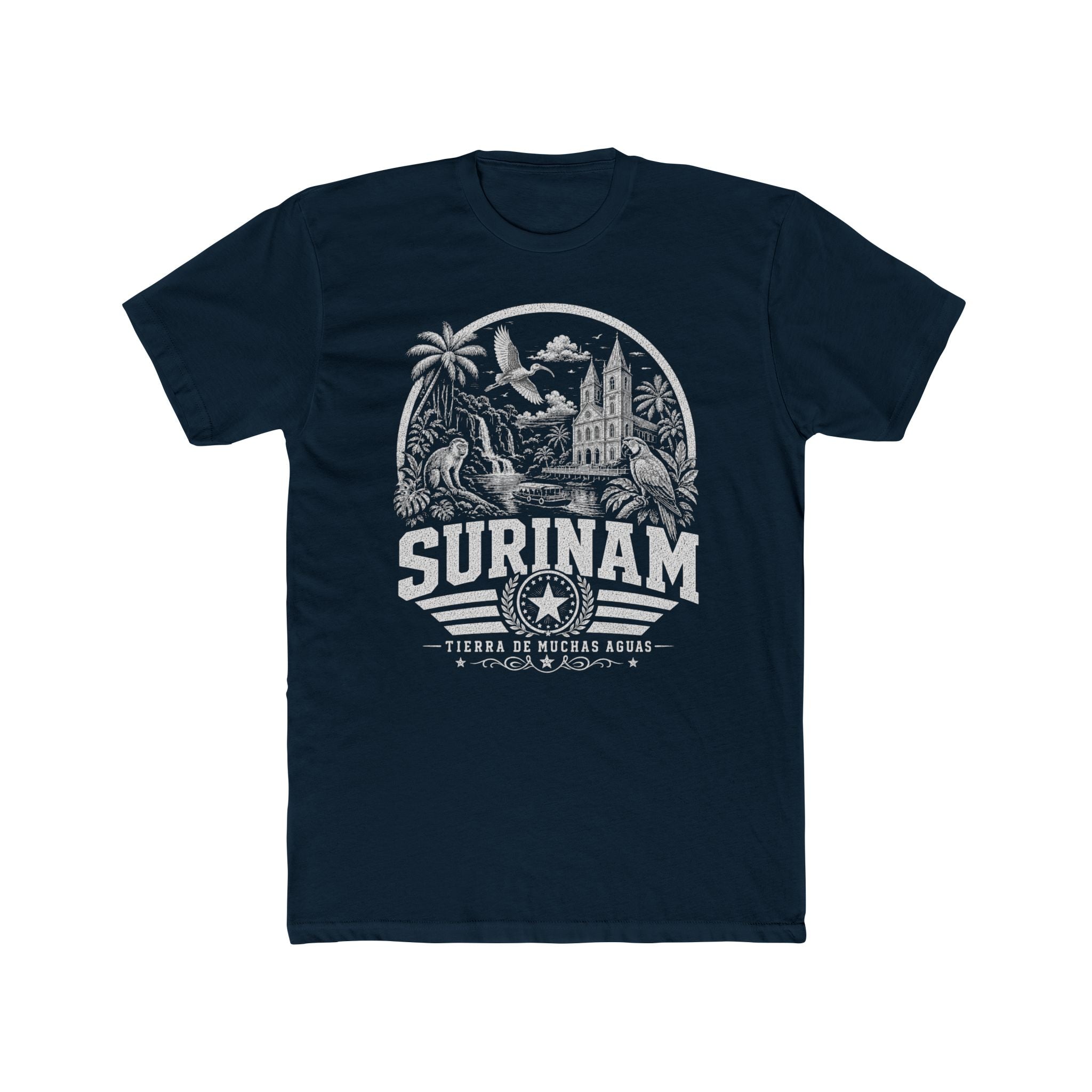 Surinam vintage landmarks men's tee — iconic landmark design | Nameshi Destinations (view 12)