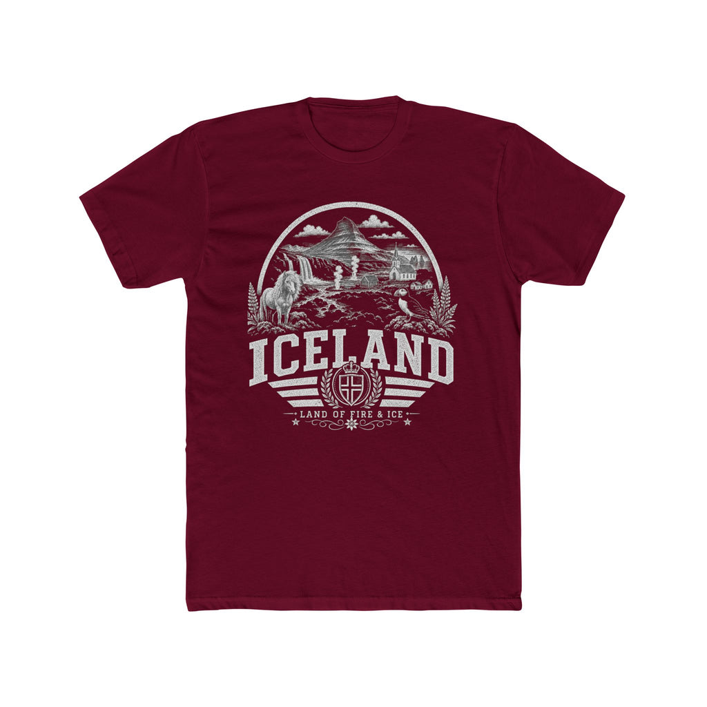 Iceland vintage landmarks men's tee — iconic landmark design | Nameshi Destinations (view 14)