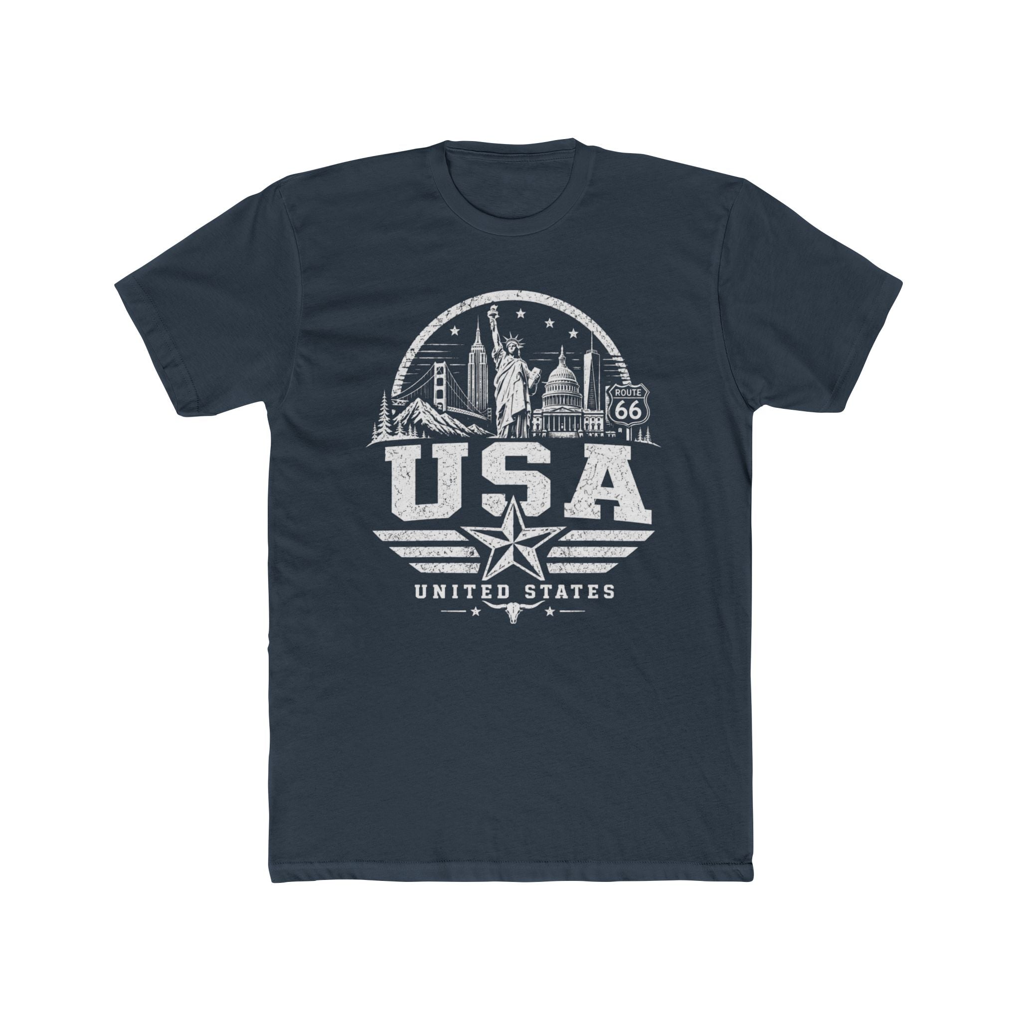 USA vintage landmarks men's tee — iconic landmark design | Nameshi Destinations (view 15)