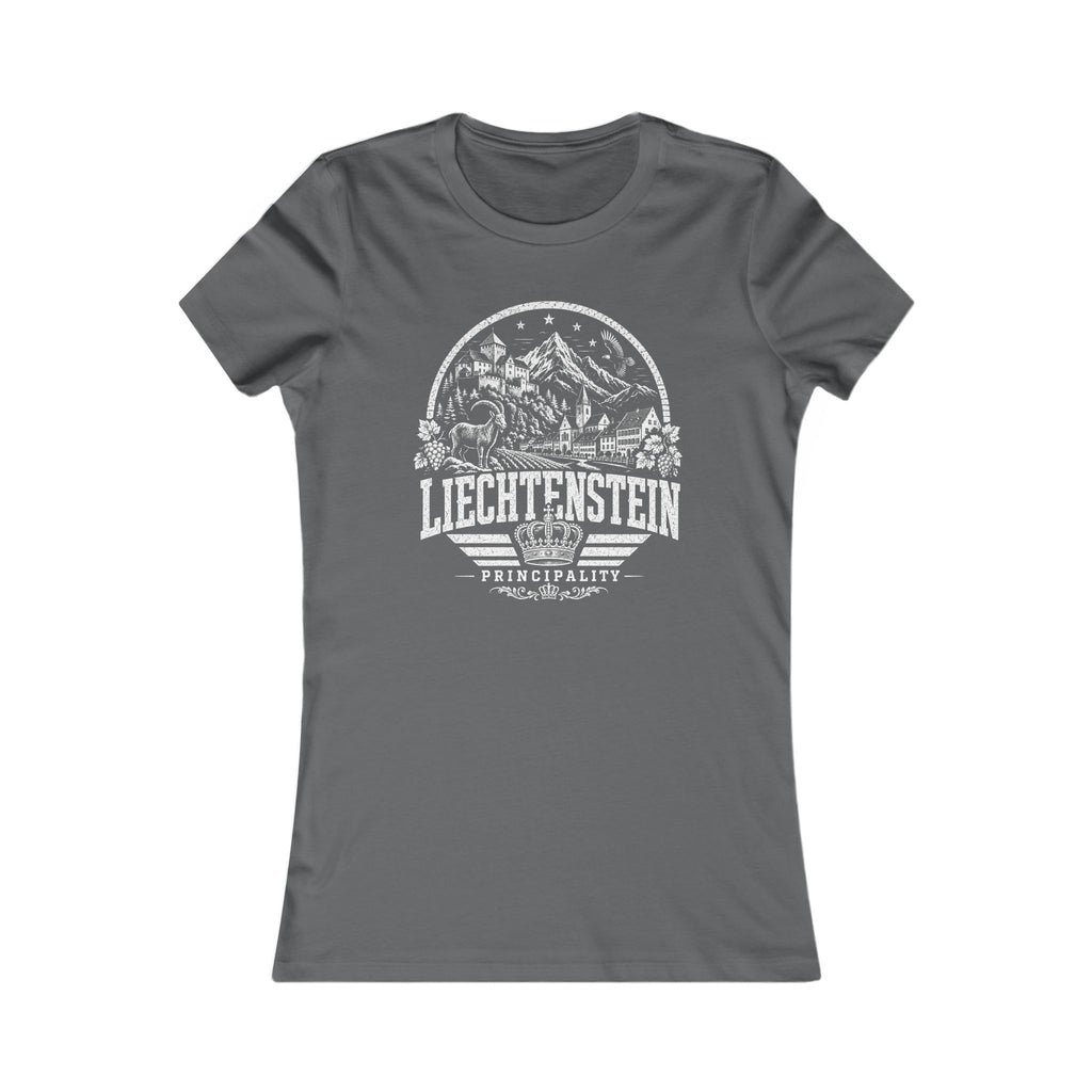 Liechtenstein vintage landmarks women's tee — iconic landmark design | Nameshi Destinations (view 11)