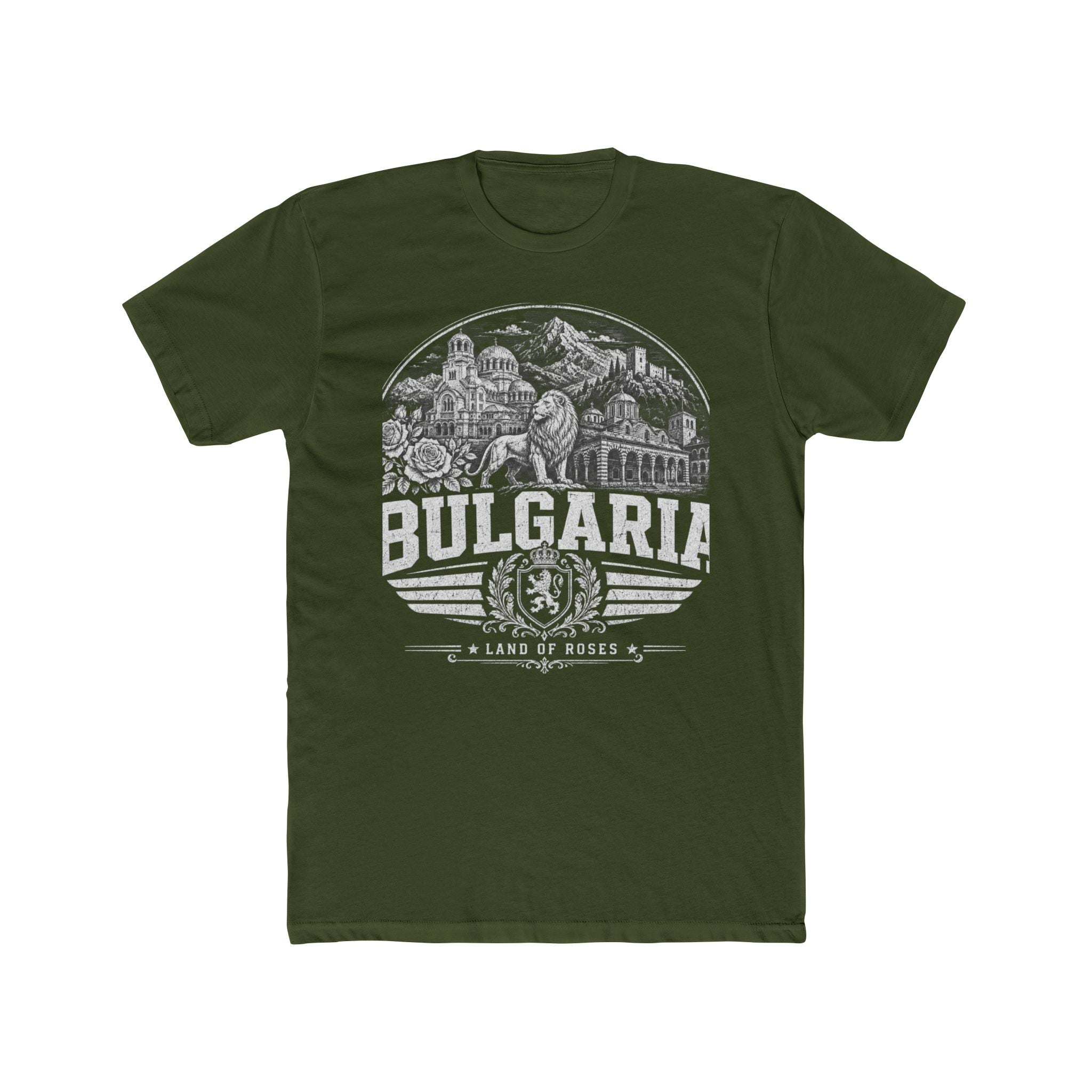 Bulgaria vintage landmarks men's tee — iconic landmark design | Nameshi Destinations (view 4)