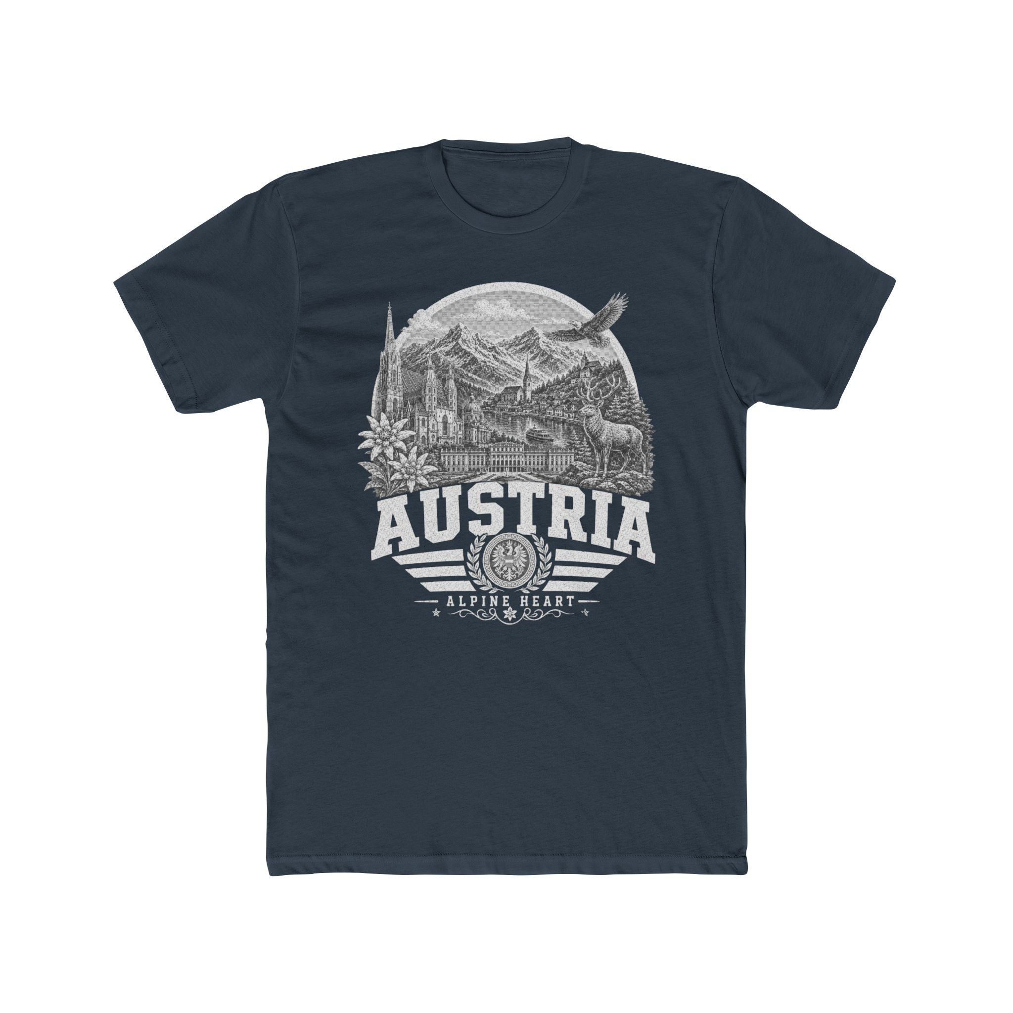 Austria vintage landmarks men's tee — iconic landmark design | Nameshi Destinations (view 8)