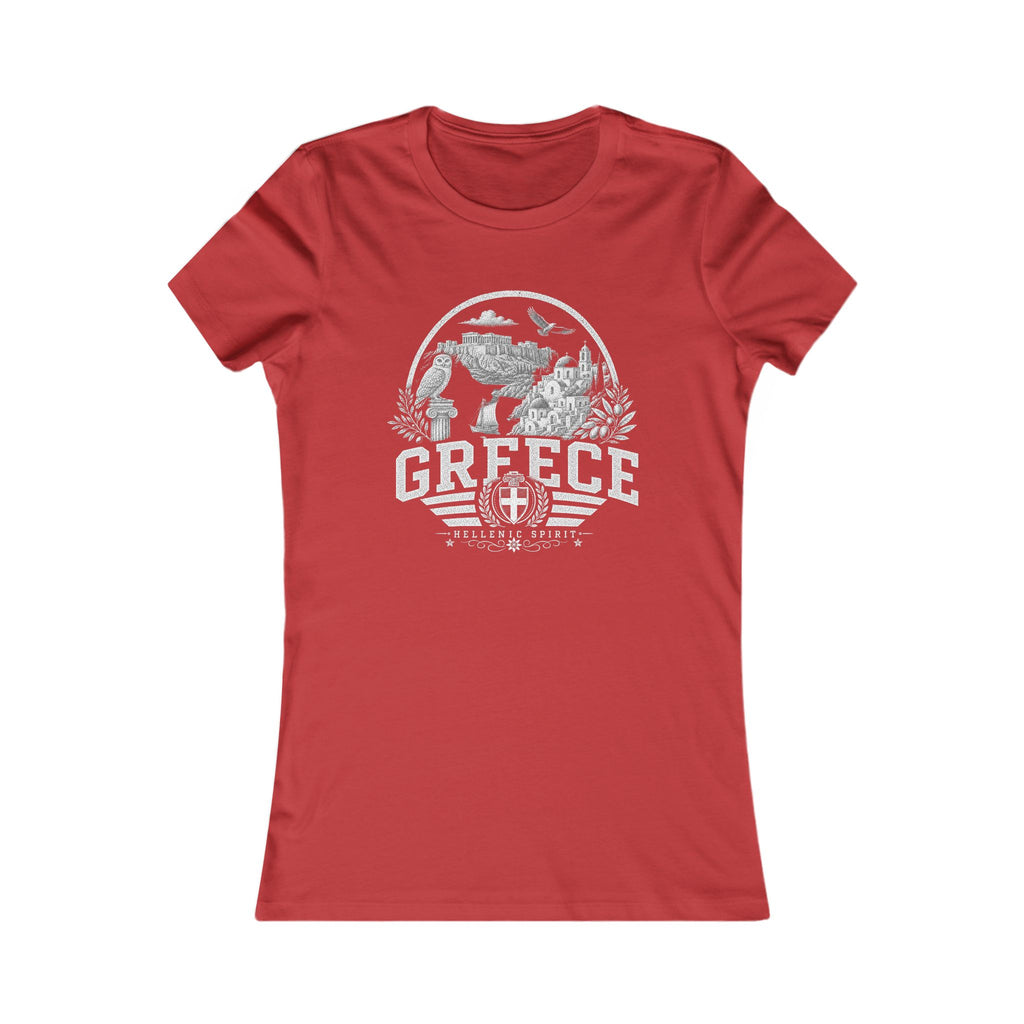 Greece vintage landmarks women's tee — iconic landmark design | Nameshi Destinations (view 9)