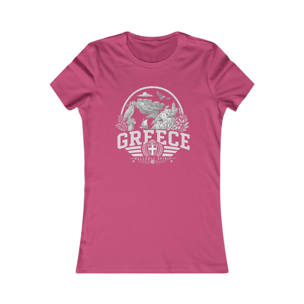 Greece vintage landmarks women's tee — iconic landmark design | Nameshi Destinations (view 16)