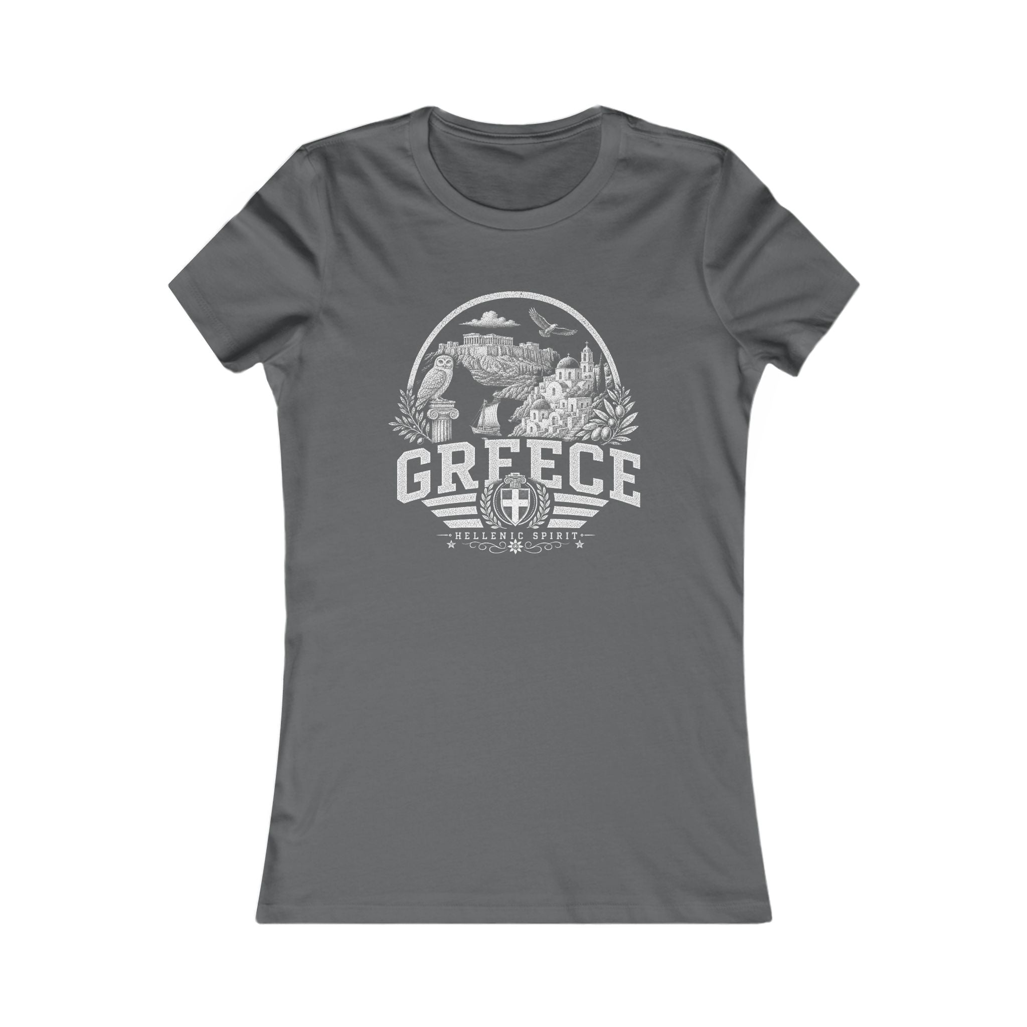 Greece vintage landmarks women's tee — iconic landmark design | Nameshi Destinations (view 11)