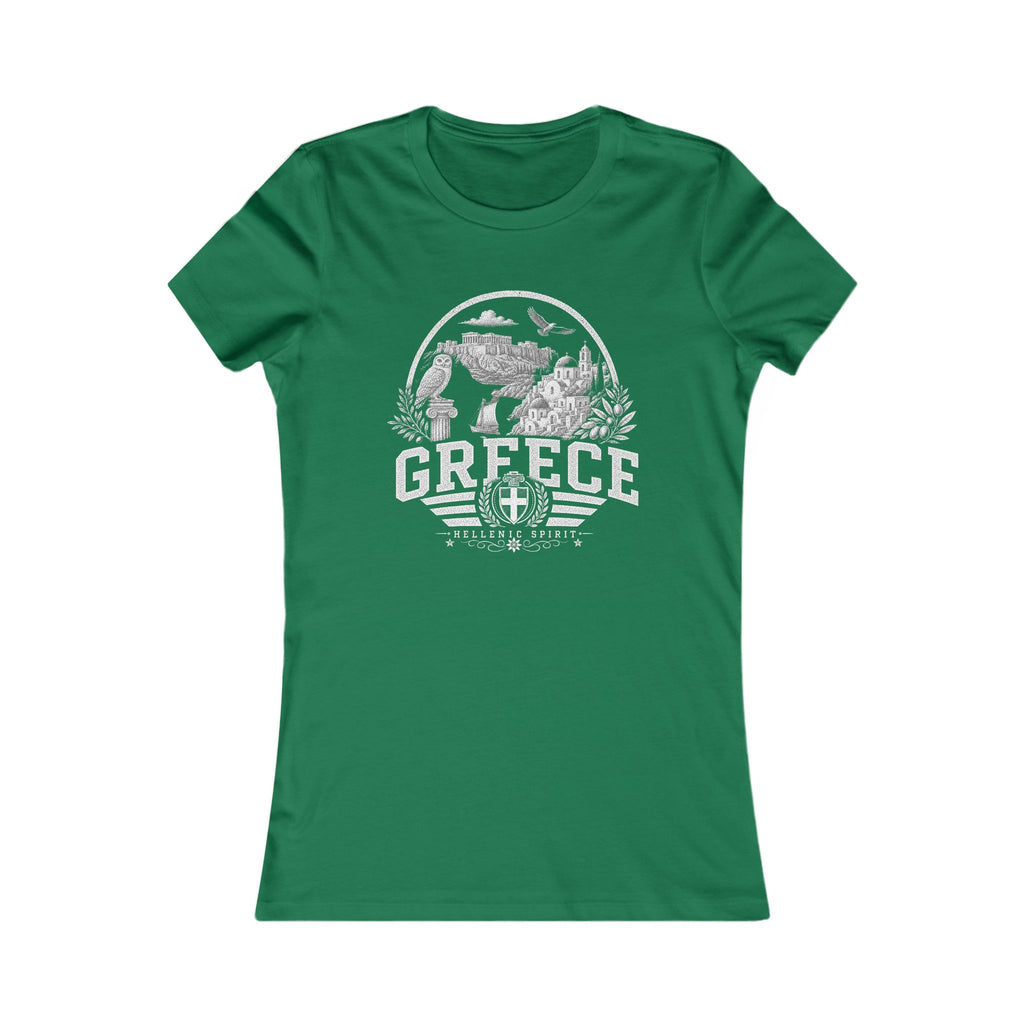 Greece vintage landmarks women's tee — iconic landmark design | Nameshi Destinations (view 2)