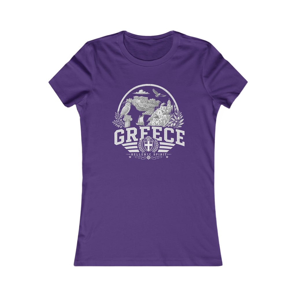 Greece vintage landmarks women's tee — iconic landmark design | Nameshi Destinations (view 6)