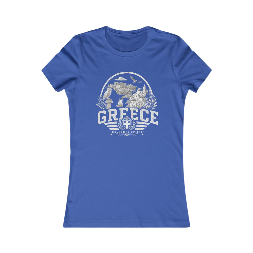 Greece vintage landmarks women's tee — iconic landmark design | Nameshi Destinations (view 3)