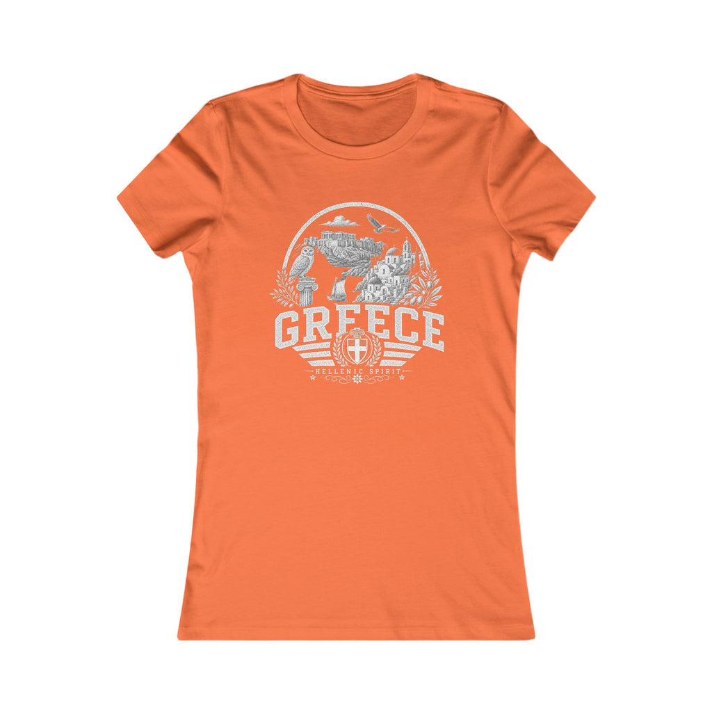 Greece vintage landmarks women's tee — iconic landmark design | Nameshi Destinations (view 12)