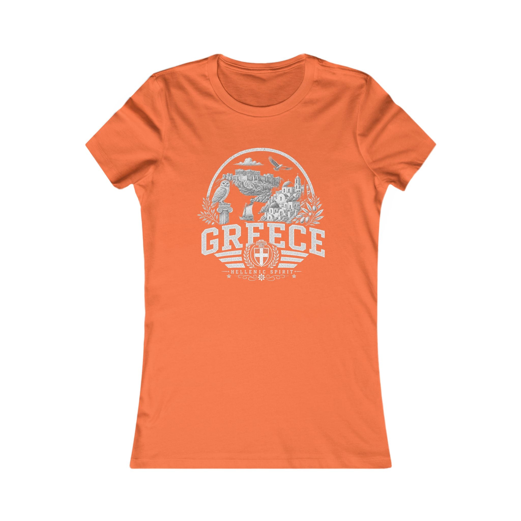 Greece vintage landmarks women's tee — iconic landmark design | Nameshi Destinations (view 12)