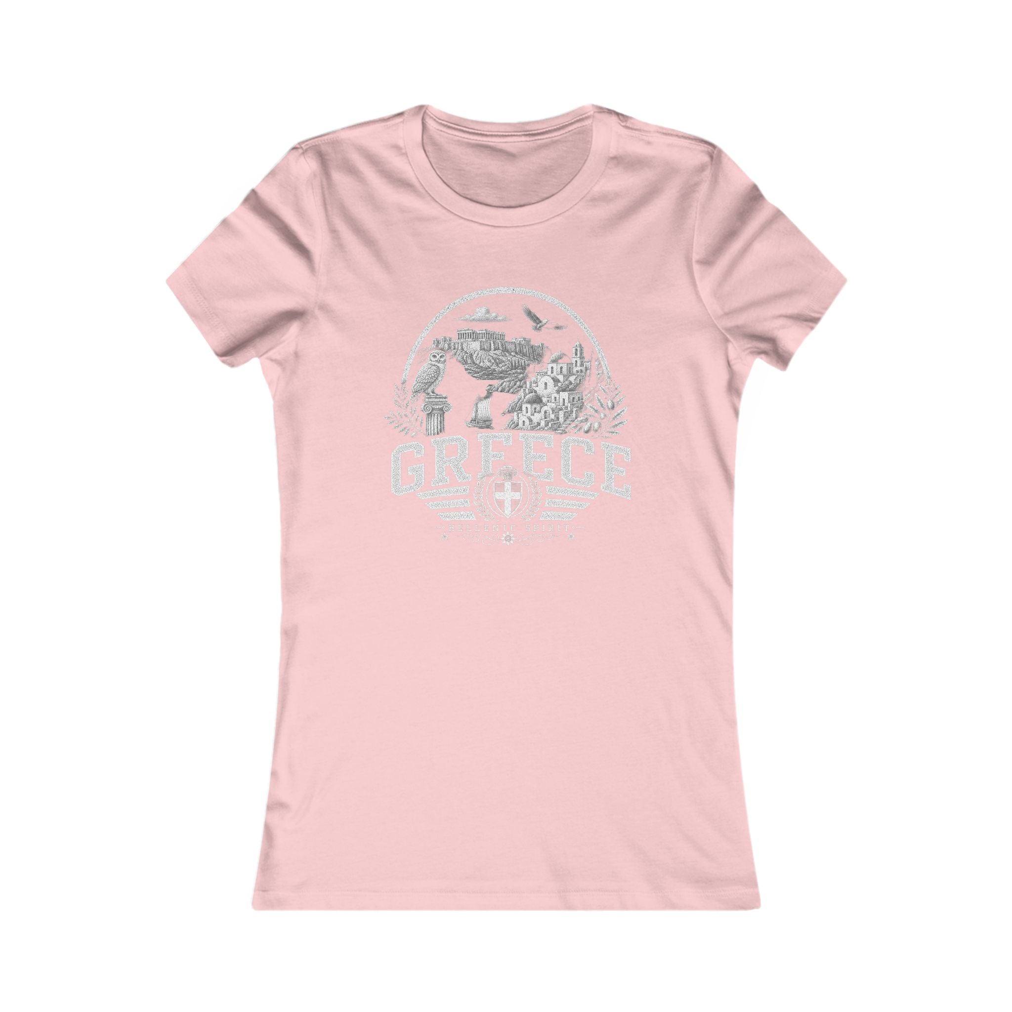 Greece vintage landmarks women's tee — iconic landmark design | Nameshi Destinations (view 7)