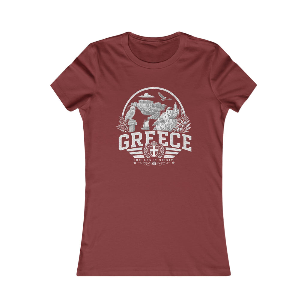 Greece vintage landmarks women's tee — iconic landmark design | Nameshi Destinations (view 15)
