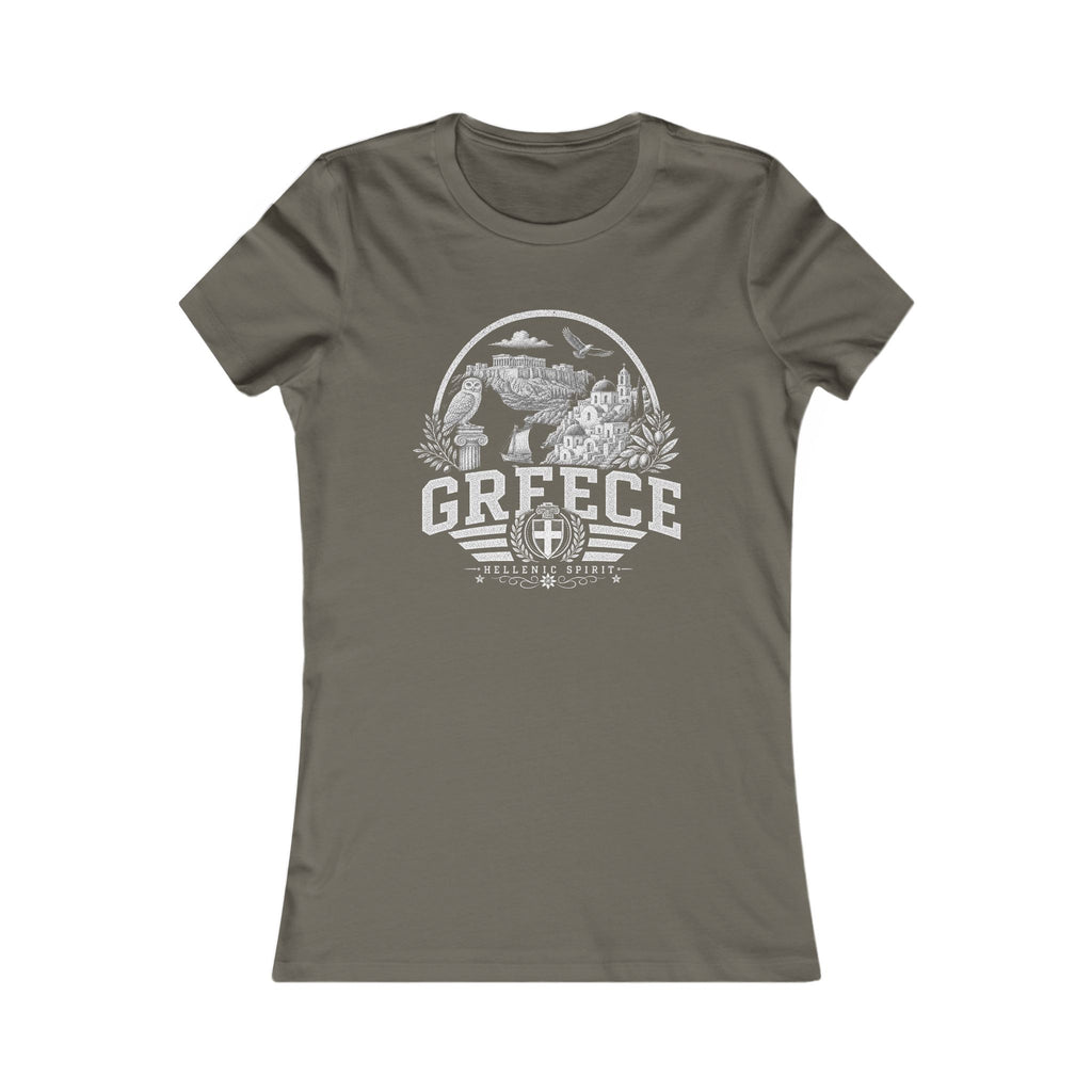 Greece vintage landmarks women's tee — iconic landmark design | Nameshi Destinations (view 10)