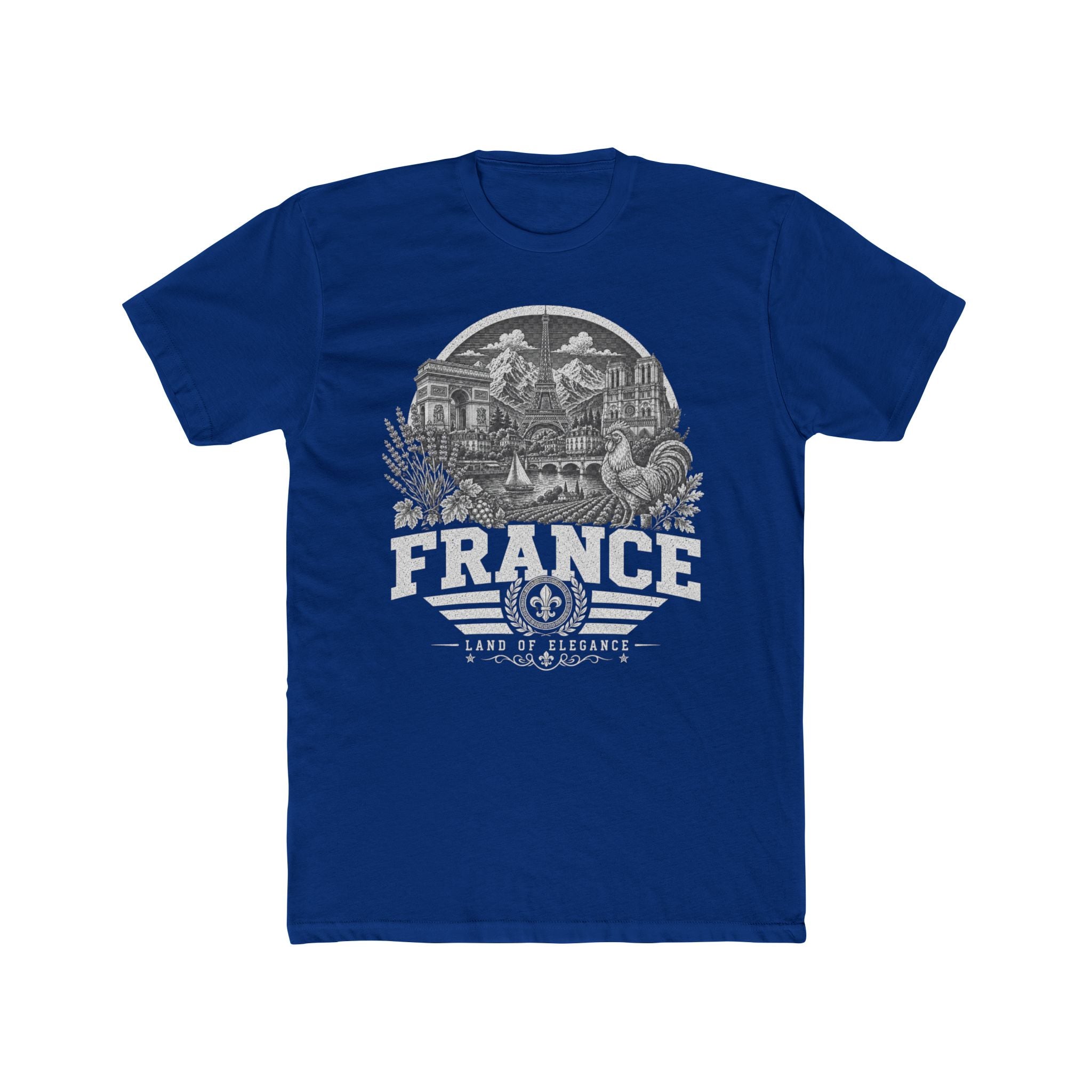 France vintage landmarks men's tee — iconic landmark design | Nameshi Destinations (view 11)
