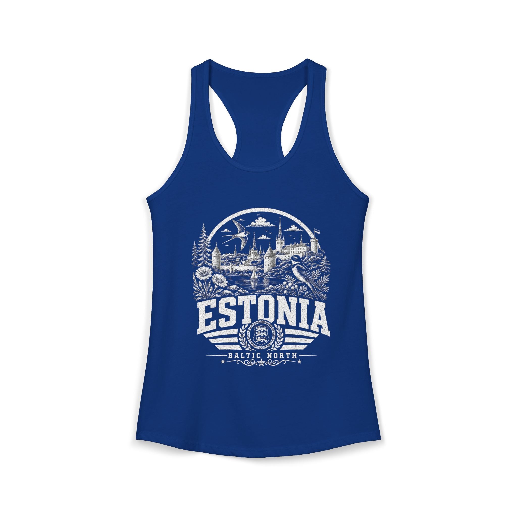 Estonia vintage landmarks tank top — iconic landmark design | Nameshi Destinations (view 10)