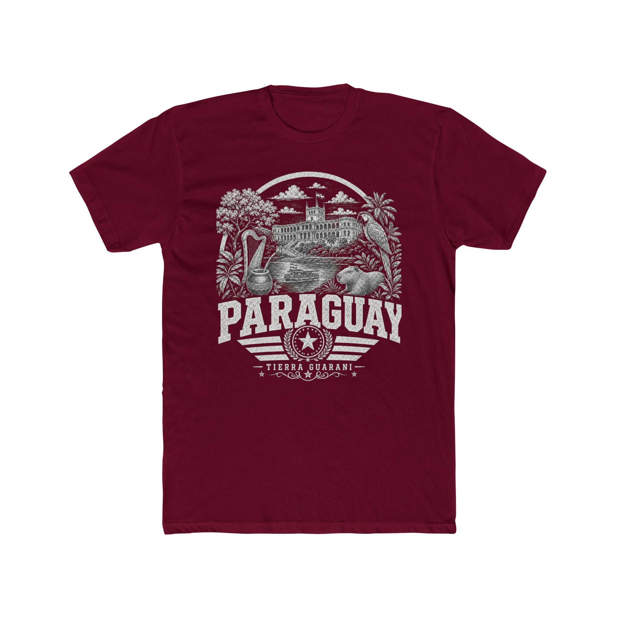 Paraguay vintage landmarks men's tee — iconic landmark design | Nameshi Destinations (view 14)