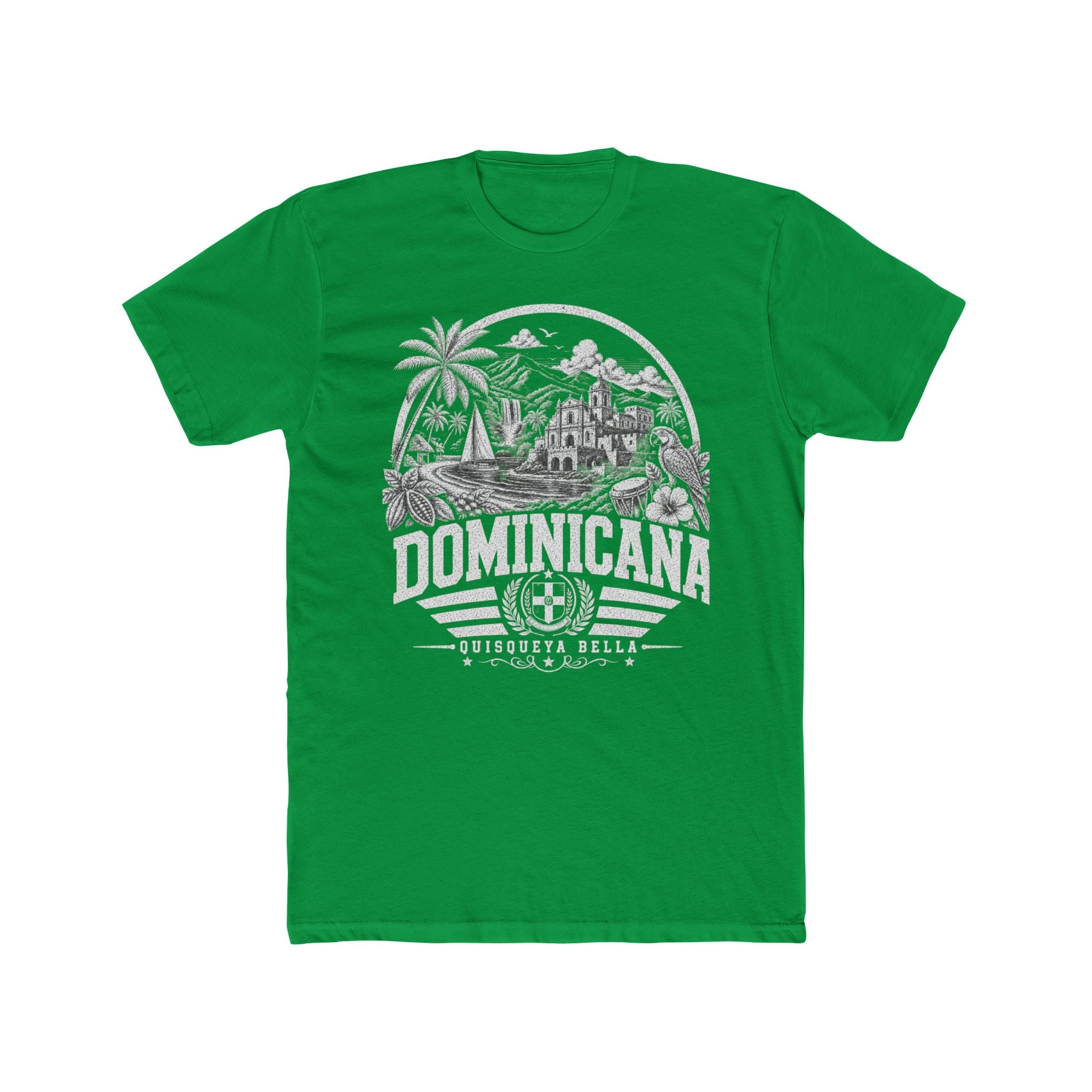República Dominicana vintage landmarks men's tee — iconic landmark design | Nameshi Destinations (view 6)