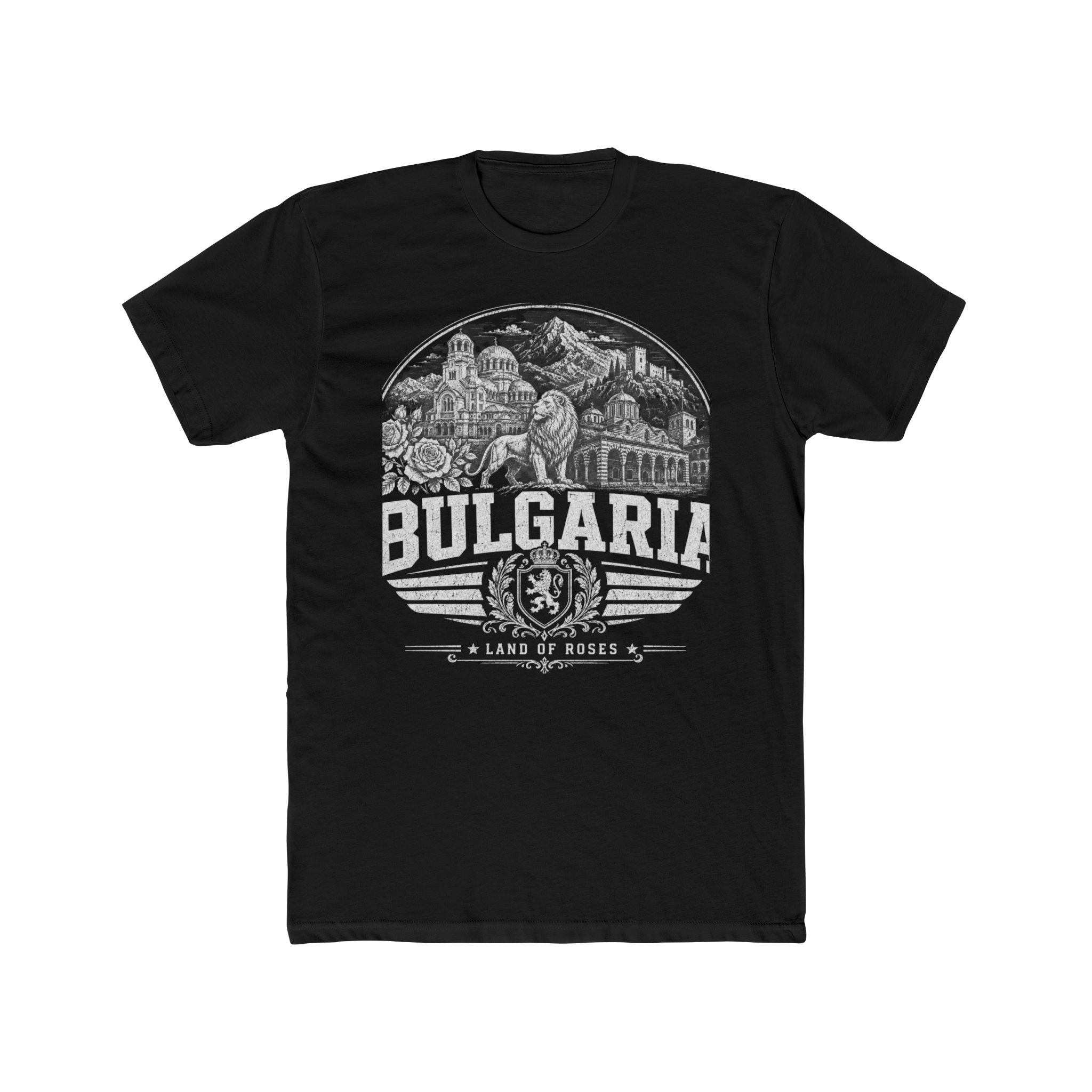 Bulgaria vintage landmarks men's tee — iconic landmark design | Nameshi Destinations (view 2)