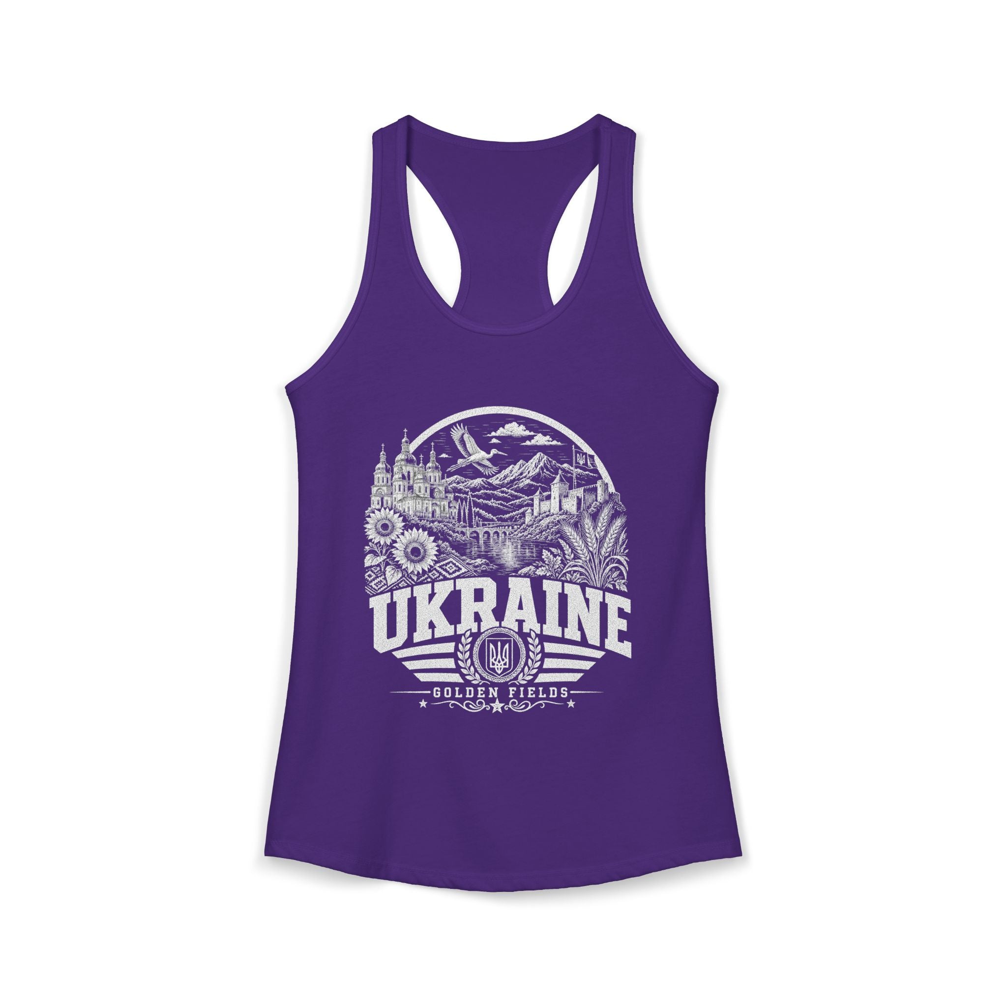 Ukraine vintage landmarks tank top — iconic landmark design | Nameshi Destinations (view 13)