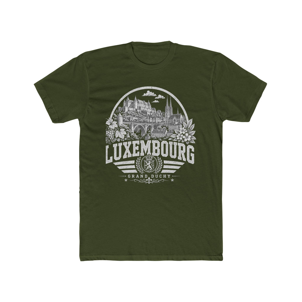 Luxembourg vintage landmarks men's tee — iconic landmark design | Nameshi Destinations (view 4)
