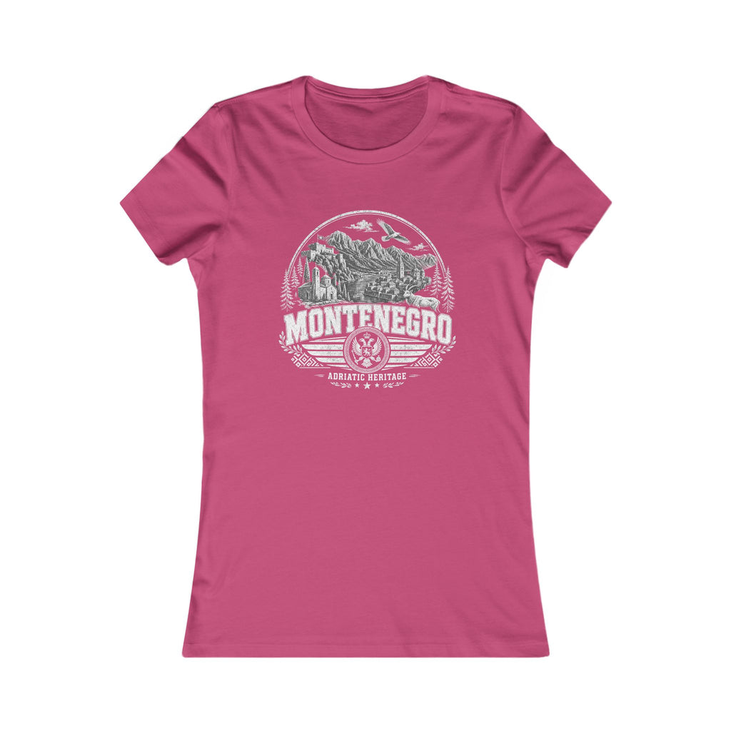 Montenegro vintage landmarks women's tee — iconic landmark design | Nameshi Destinations (view 16)