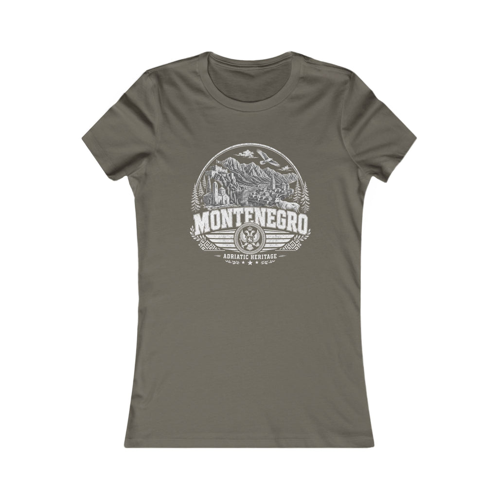 Montenegro vintage landmarks women's tee — iconic landmark design | Nameshi Destinations (view 10)