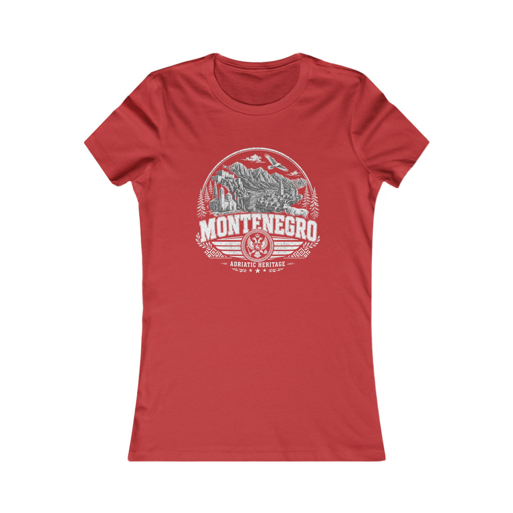Montenegro vintage landmarks women's tee — iconic landmark design | Nameshi Destinations (view 9)