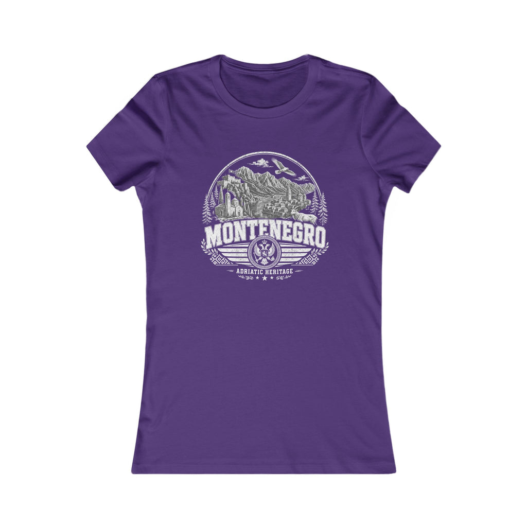 Montenegro vintage landmarks women's tee — iconic landmark design | Nameshi Destinations (view 6)