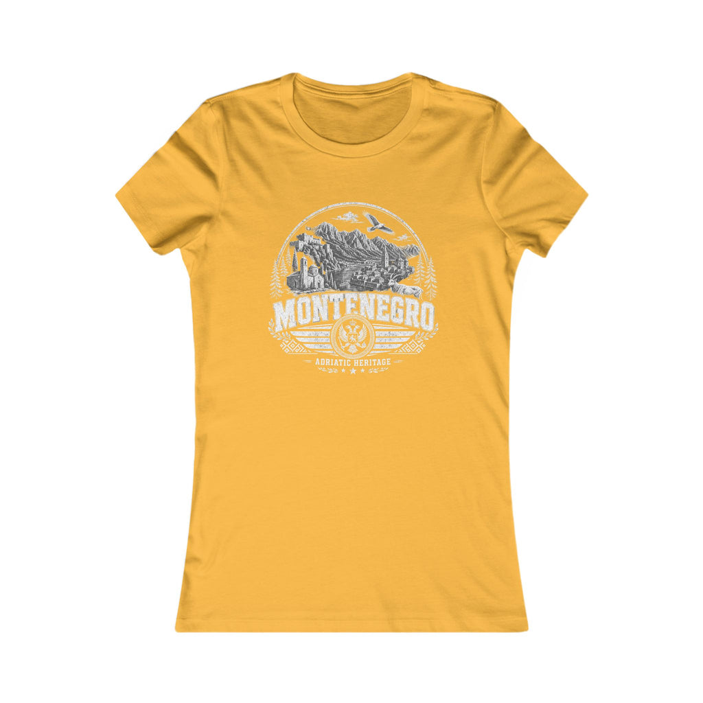 Montenegro vintage landmarks women's tee — iconic landmark design | Nameshi Destinations (view 8)