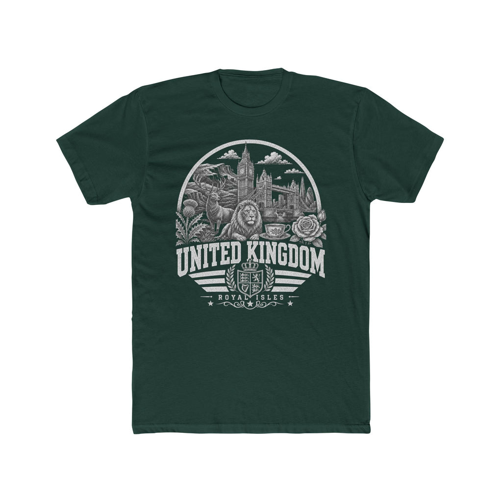 United Kingdom vintage landmarks men's tee — iconic landmark design | Nameshi Destinations (view 7)