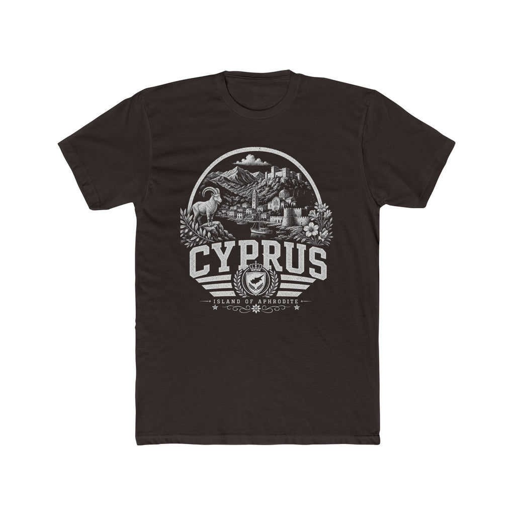 Cyprus vintage landmarks men's tee — iconic landmark design | Nameshi Destinations (view 1)