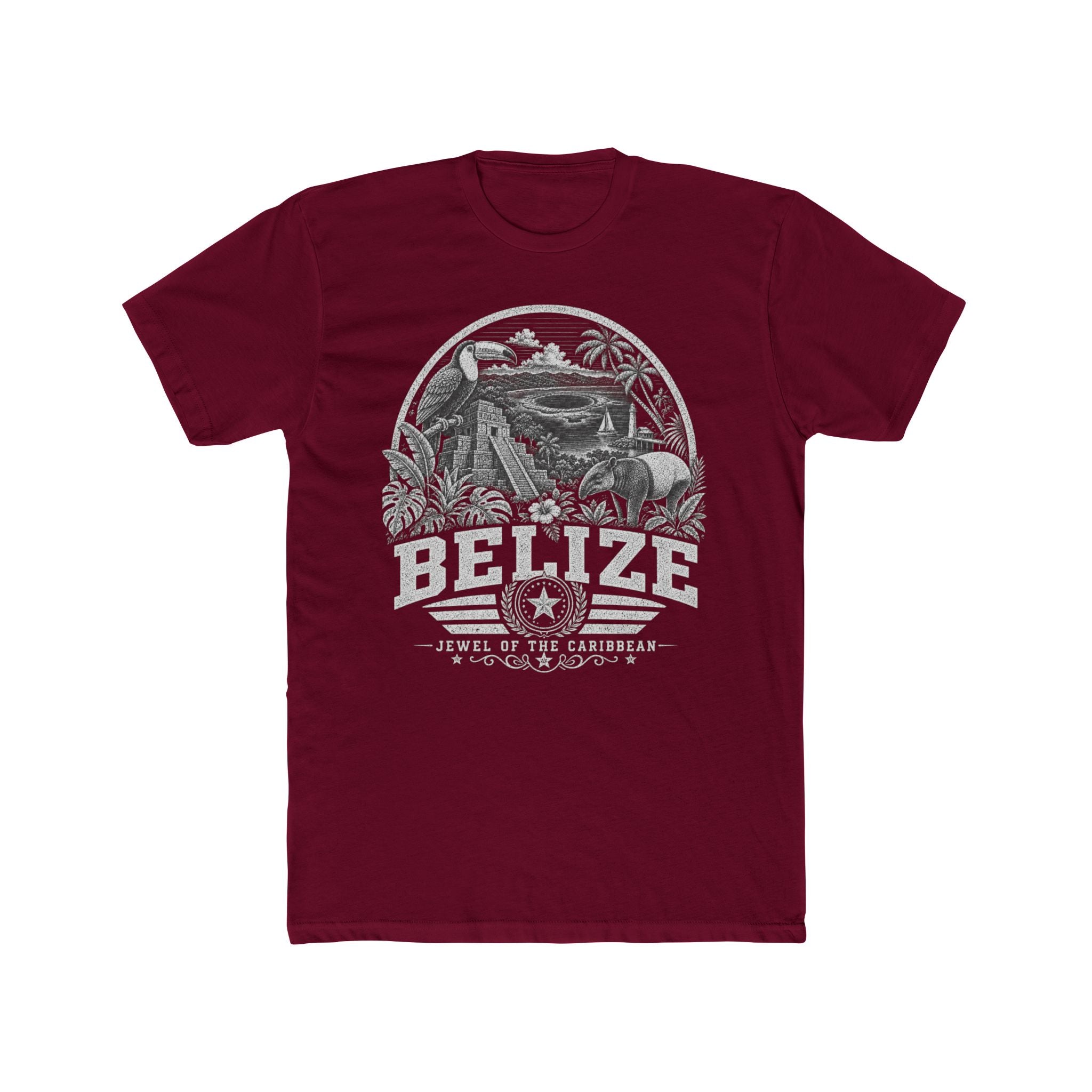 Belize vintage landmarks men's tee — iconic landmark design | Nameshi Destinations (view 14)