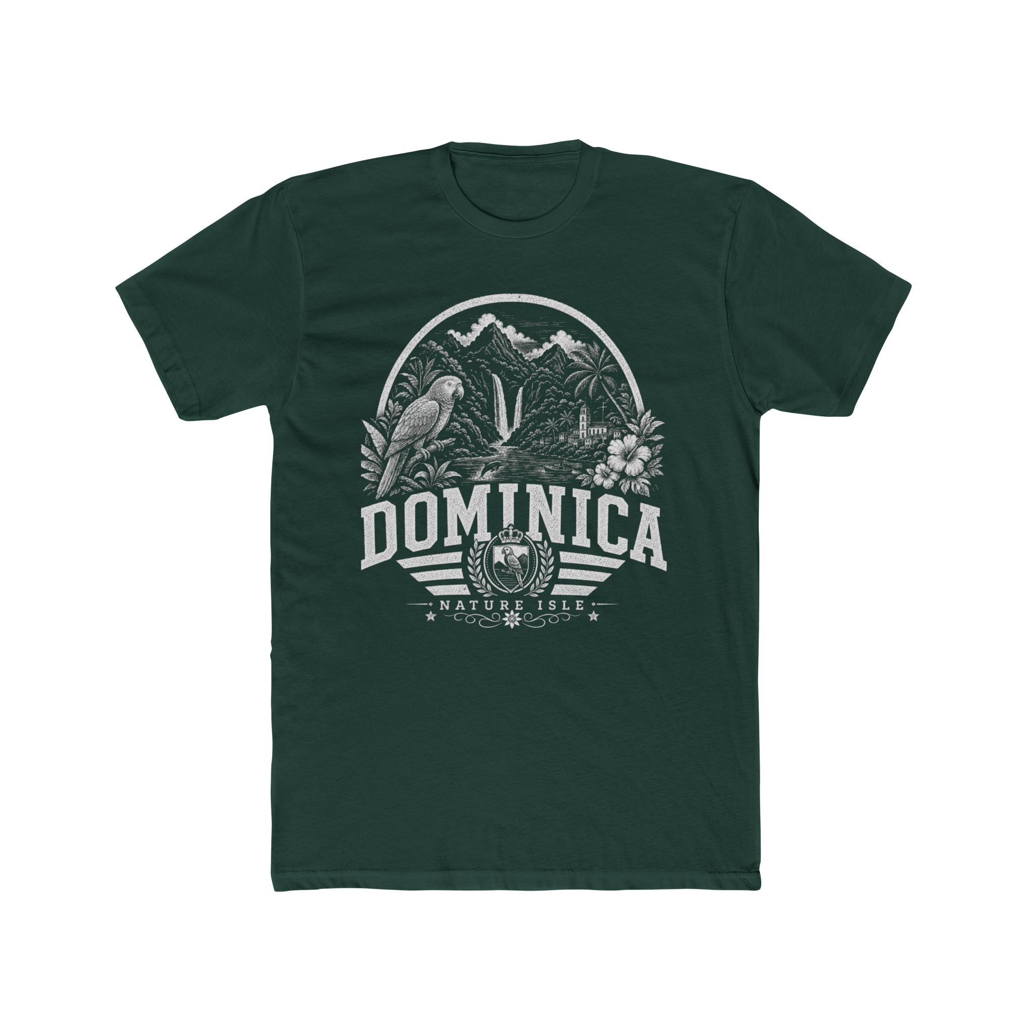 Dominica vintage landmarks men's tee — iconic landmark design | Nameshi Destinations (view 7)
