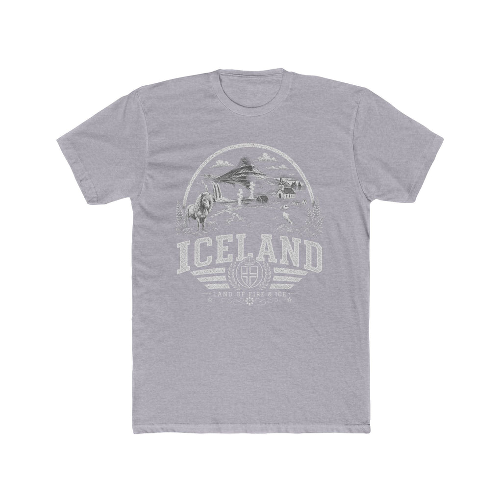 Iceland vintage landmarks men's tee — iconic landmark design | Nameshi Destinations (view 3)