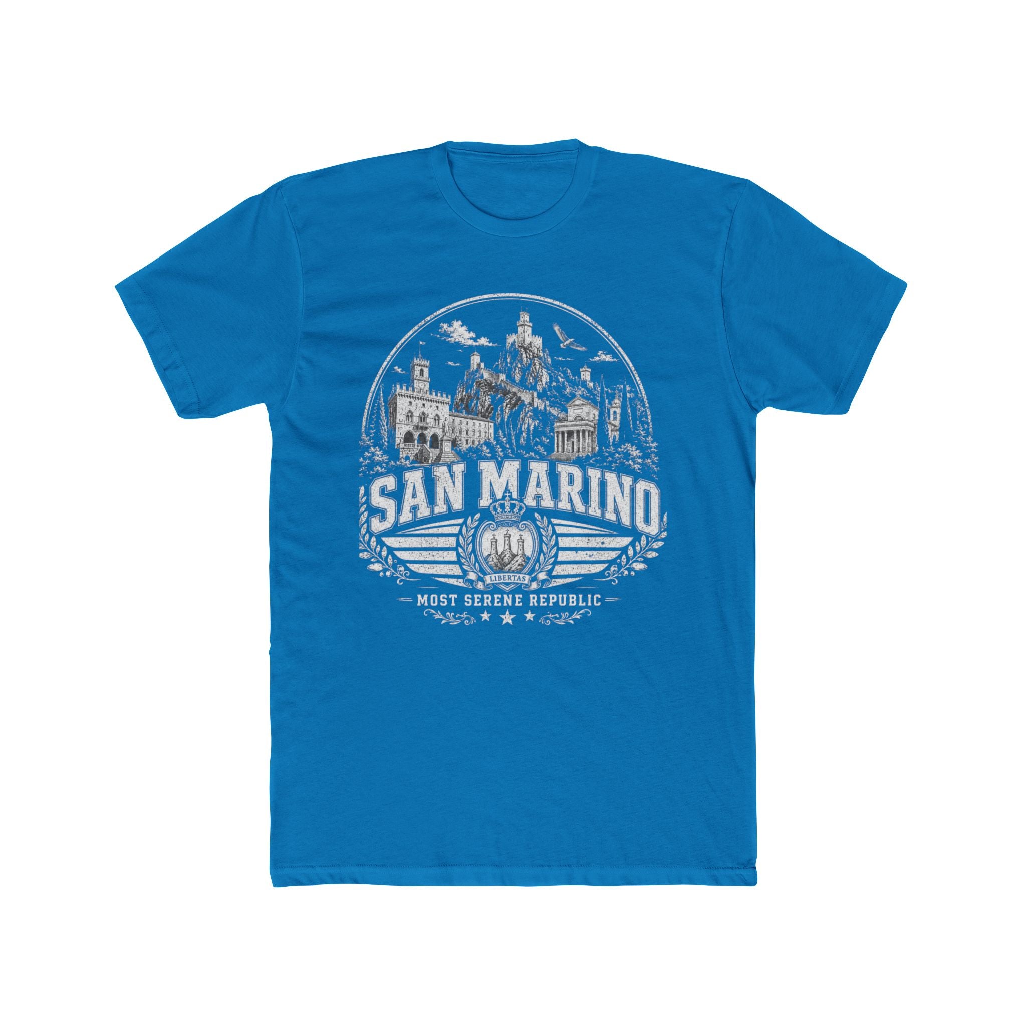 San Marino vintage landmarks men's tee — iconic landmark design | Nameshi Destinations (view 9)