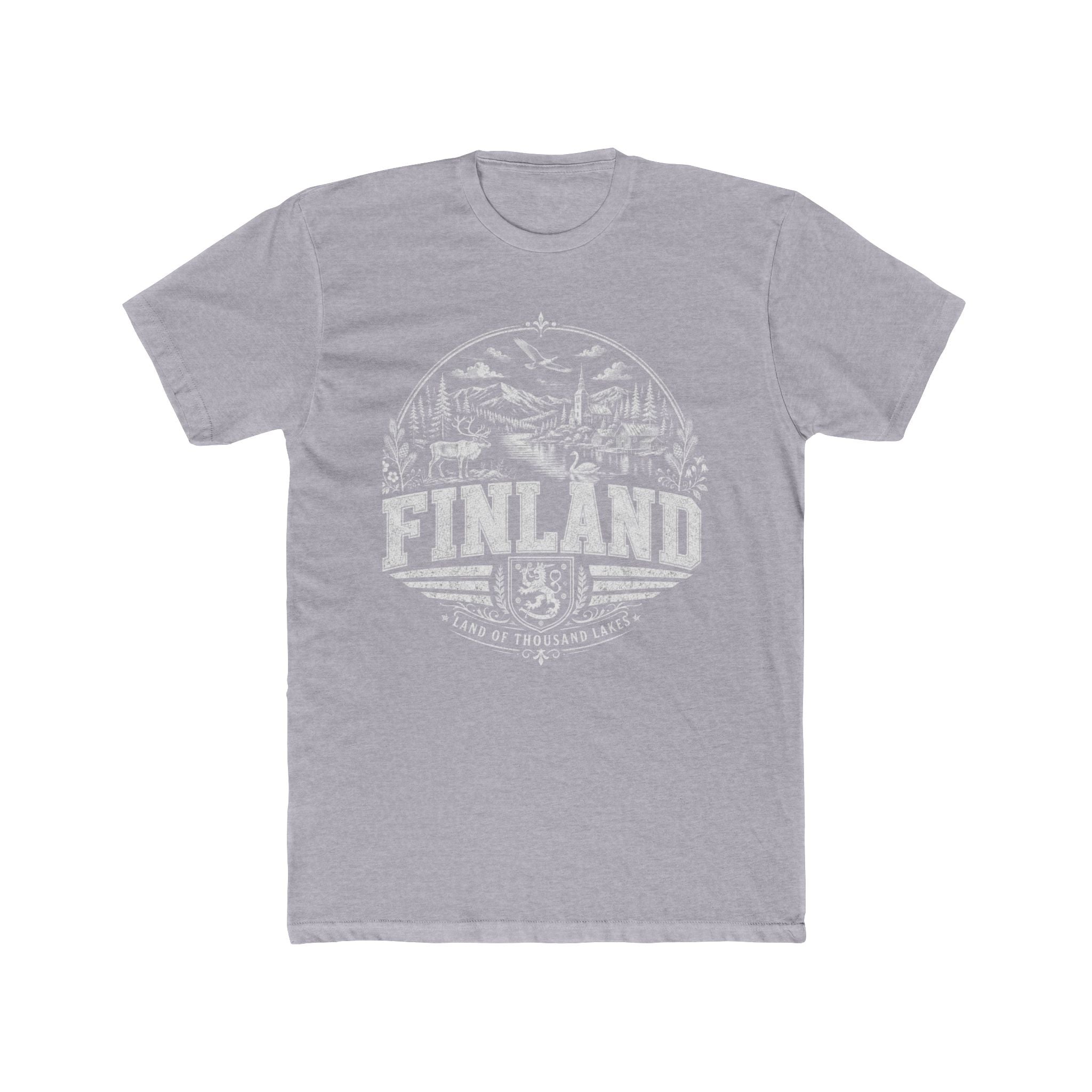 Finland vintage landmarks men's tee — iconic landmark design | Nameshi Destinations (view 3)