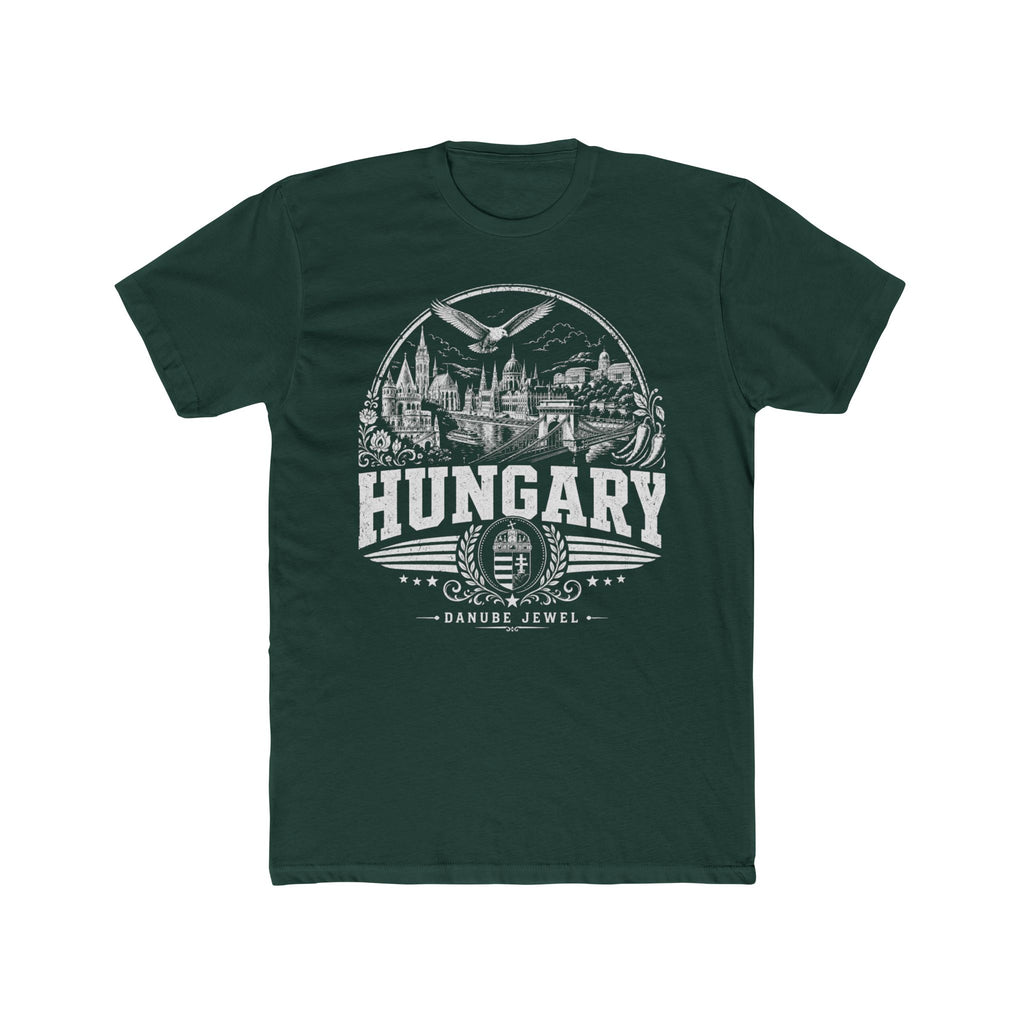 Hungary vintage landmarks men's tee — iconic landmark design | Nameshi Destinations (view 7)