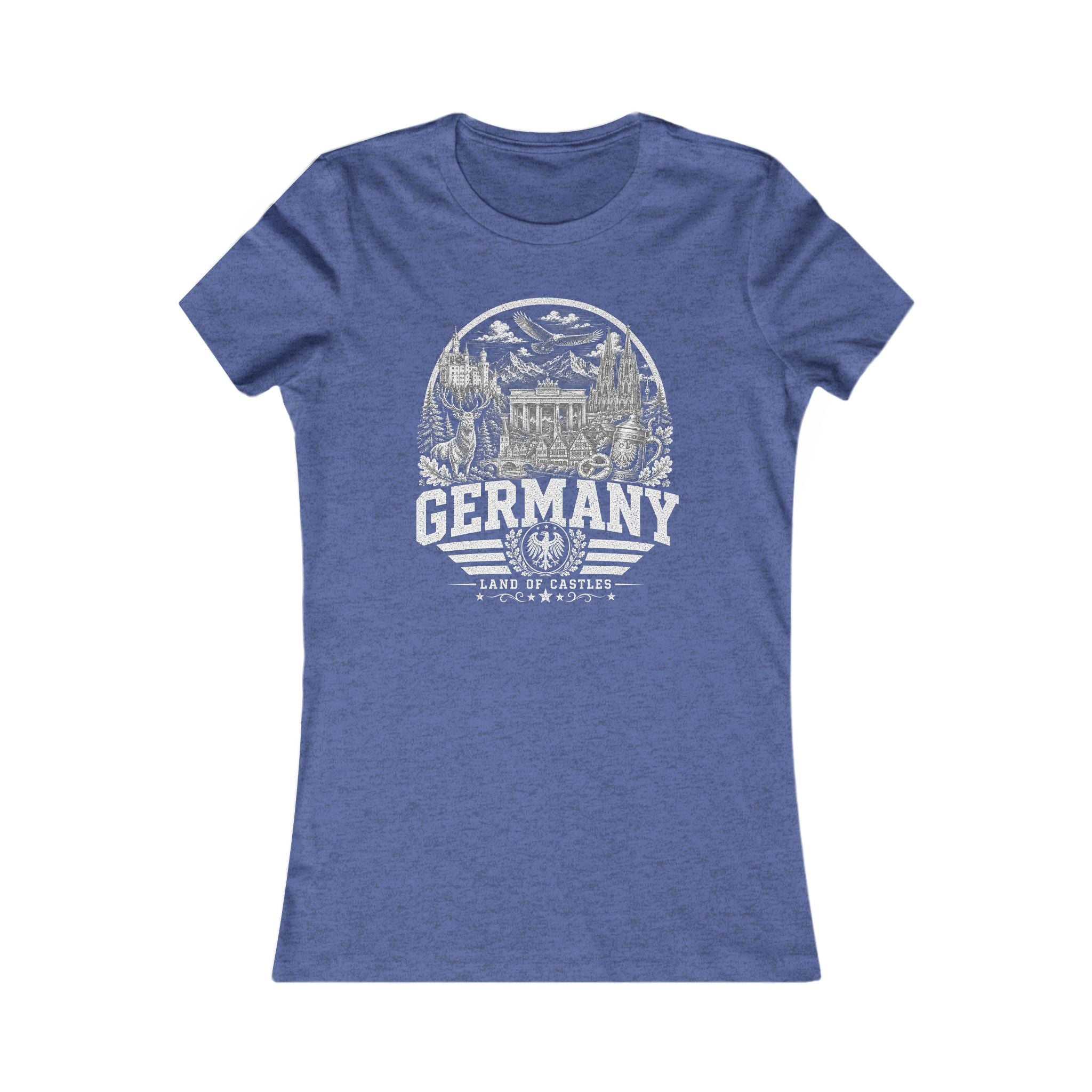 Germany vintage landmarks women's tee — iconic landmark design | Nameshi Destinations (view 16)