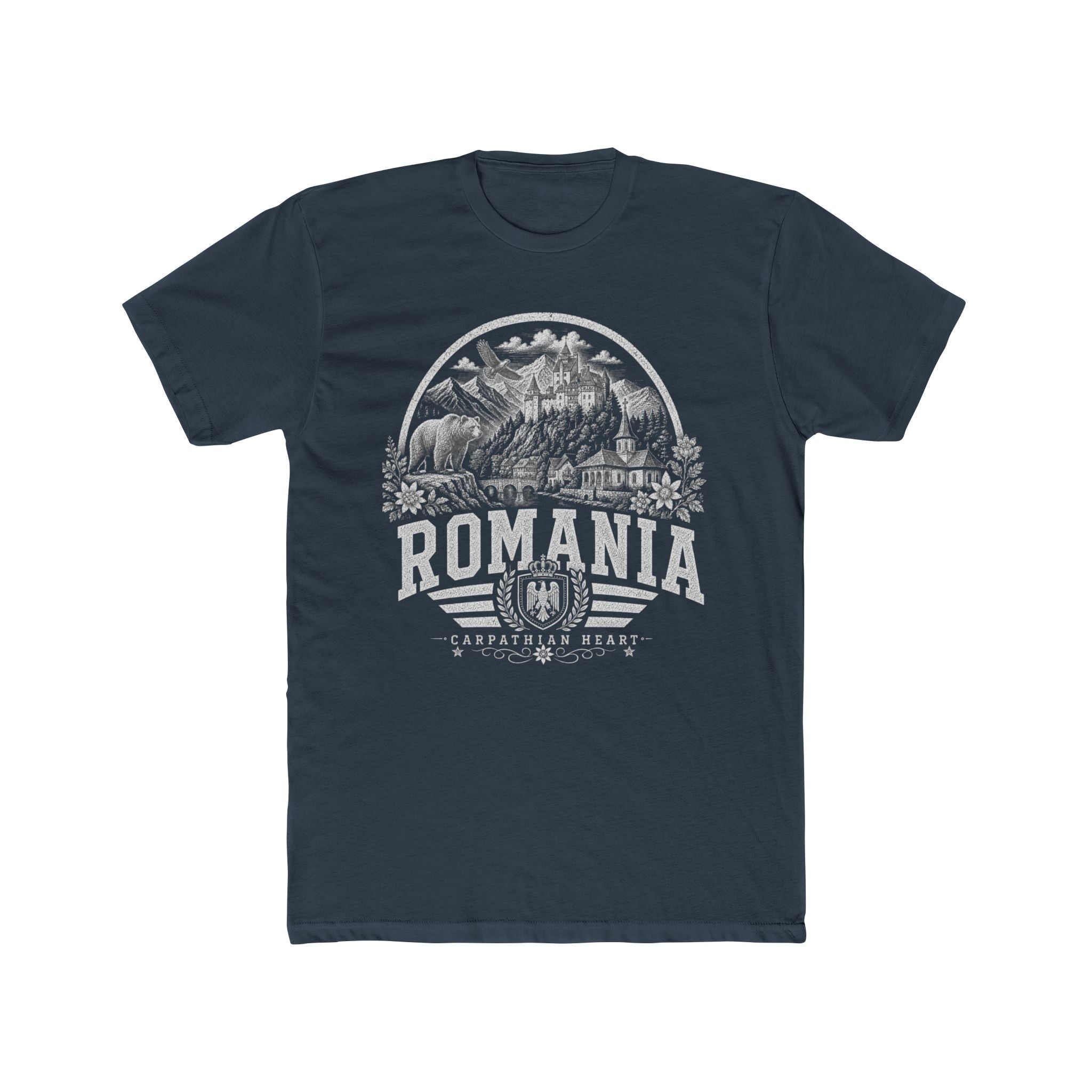 Romania vintage landmarks men's tee — iconic landmark design | Nameshi Destinations (view 8)