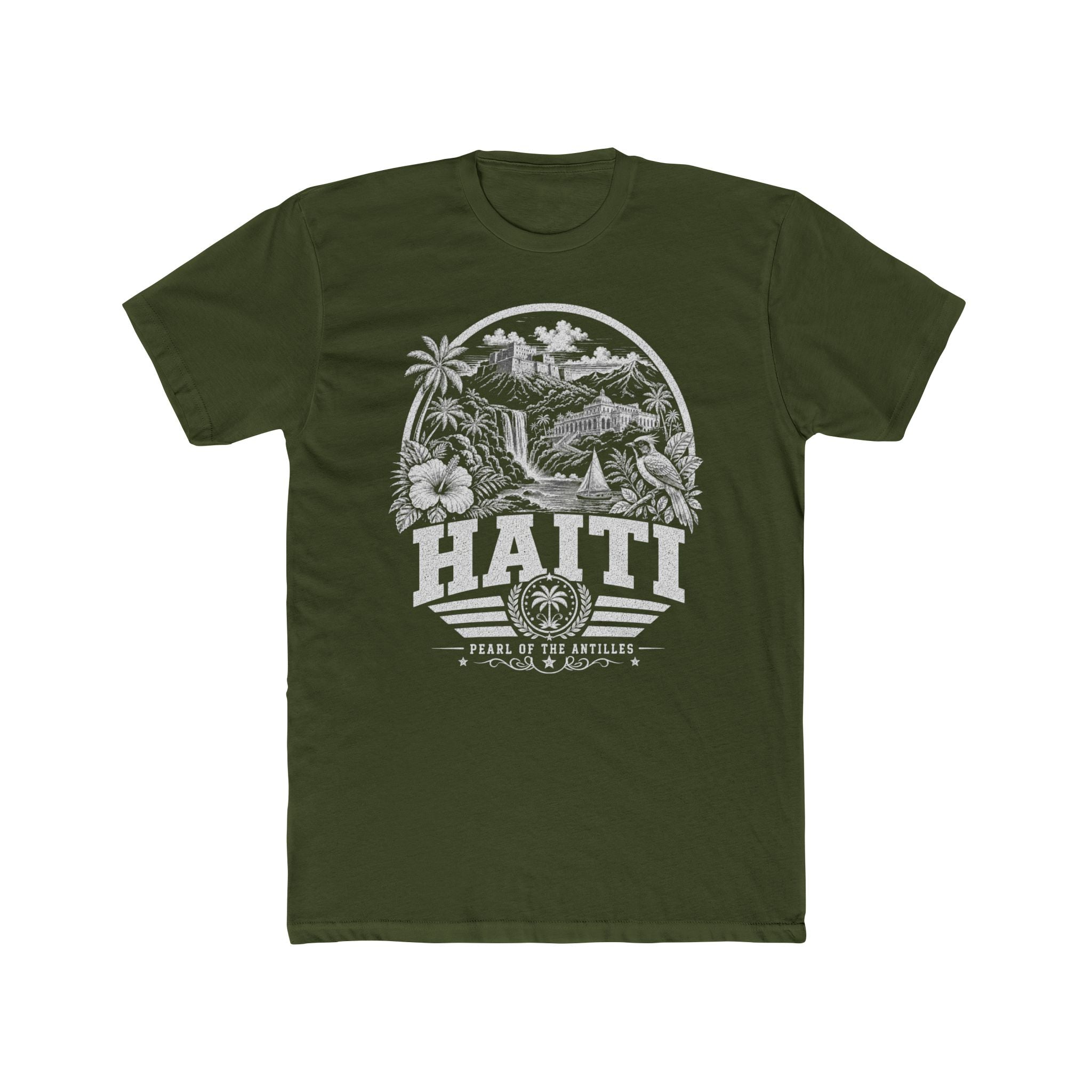 Haiti vintage landmarks men's tee — iconic landmark design | Nameshi Destinations (view 4)
