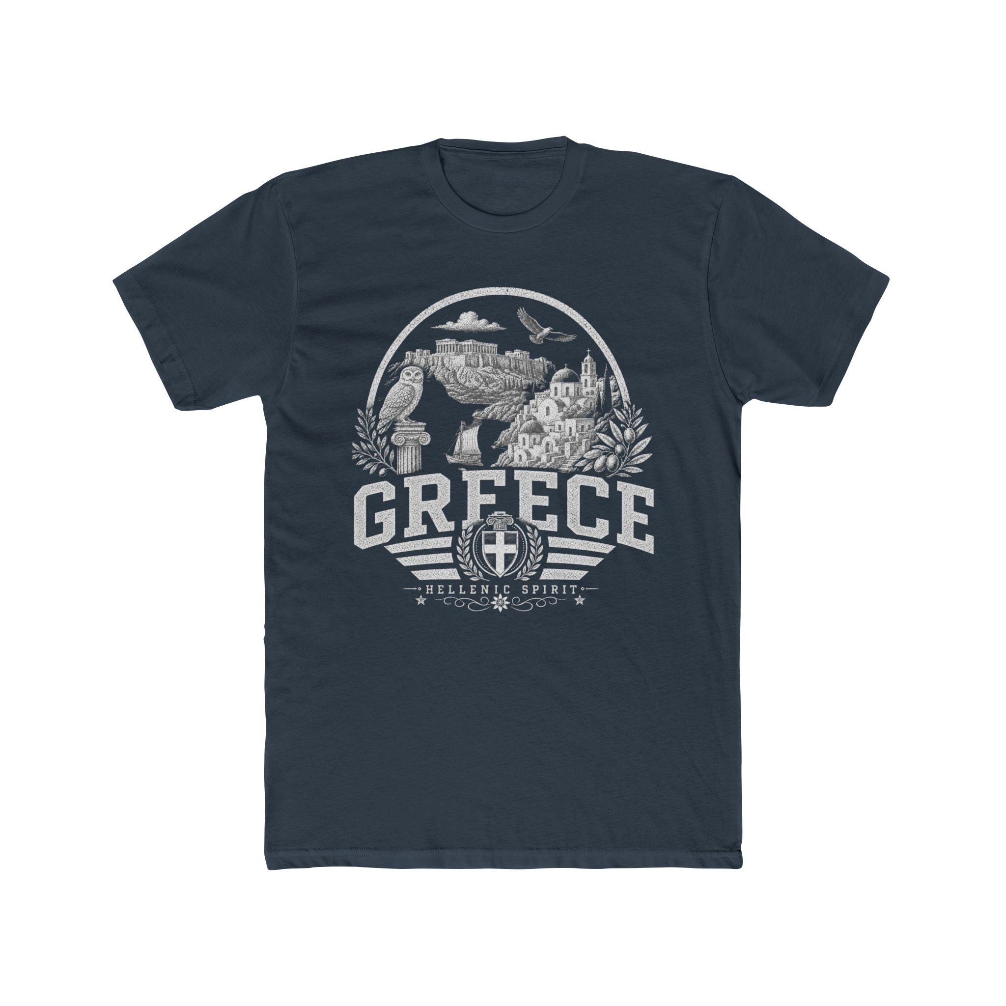 Greece vintage landmarks men's tee — iconic landmark design | Nameshi Destinations (view 8)
