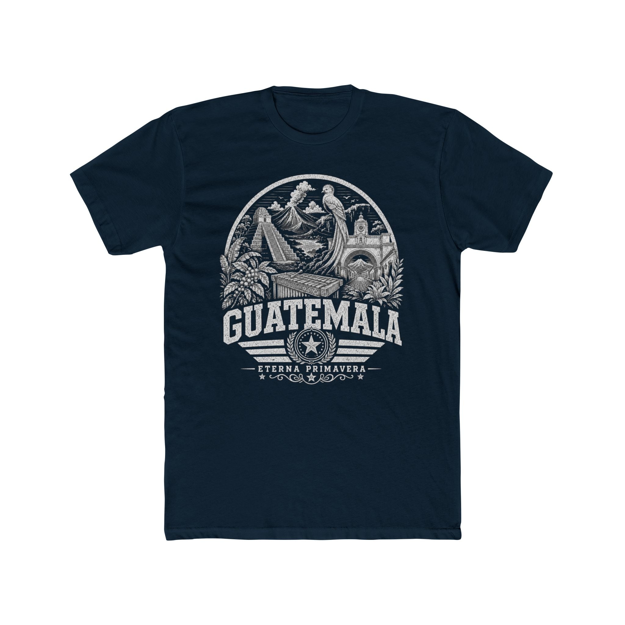 Guatemala vintage landmarks men's tee — iconic landmark design | Nameshi Destinations (view 12)