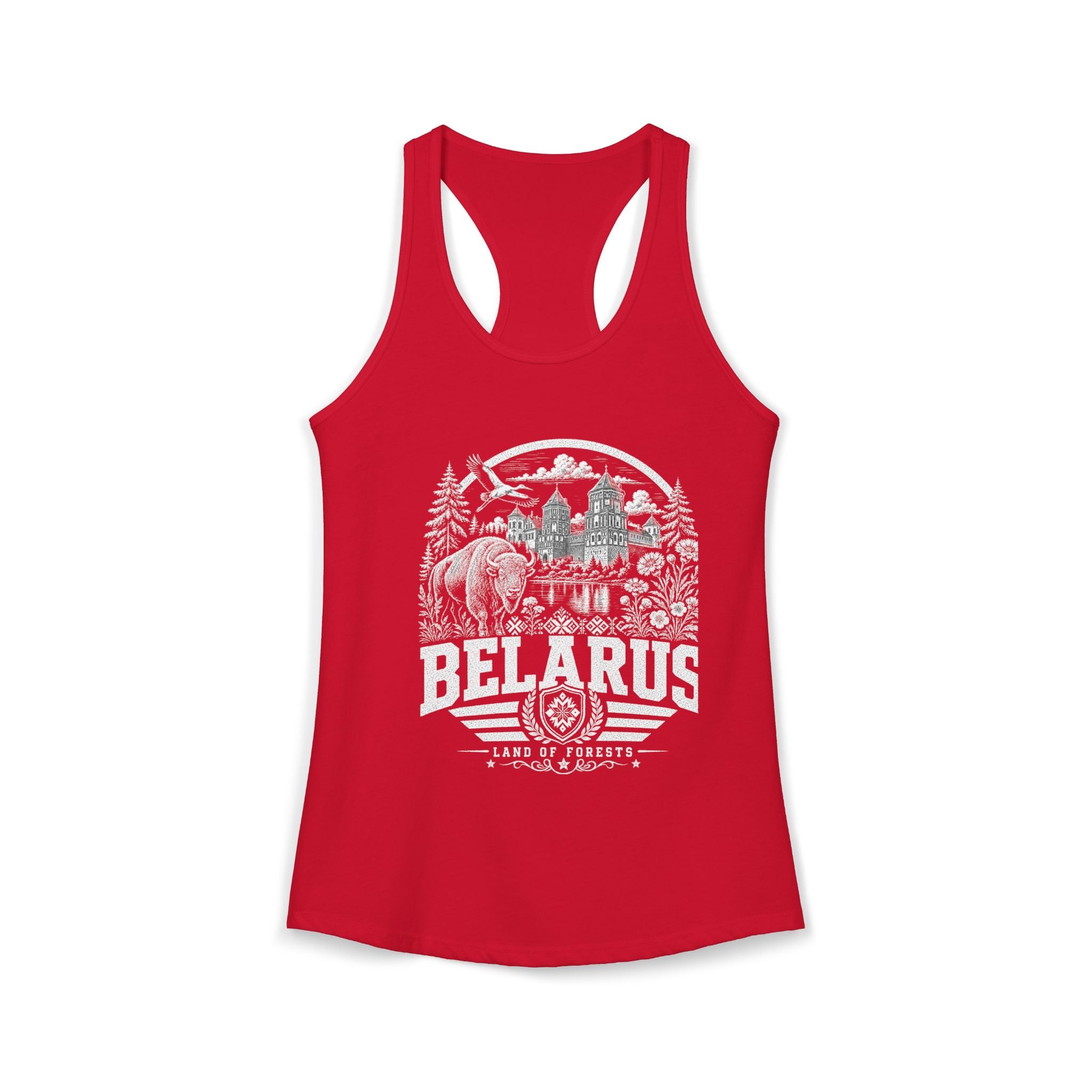 Belarus vintage landmarks tank top — iconic landmark design | Nameshi Destinations (view 16)