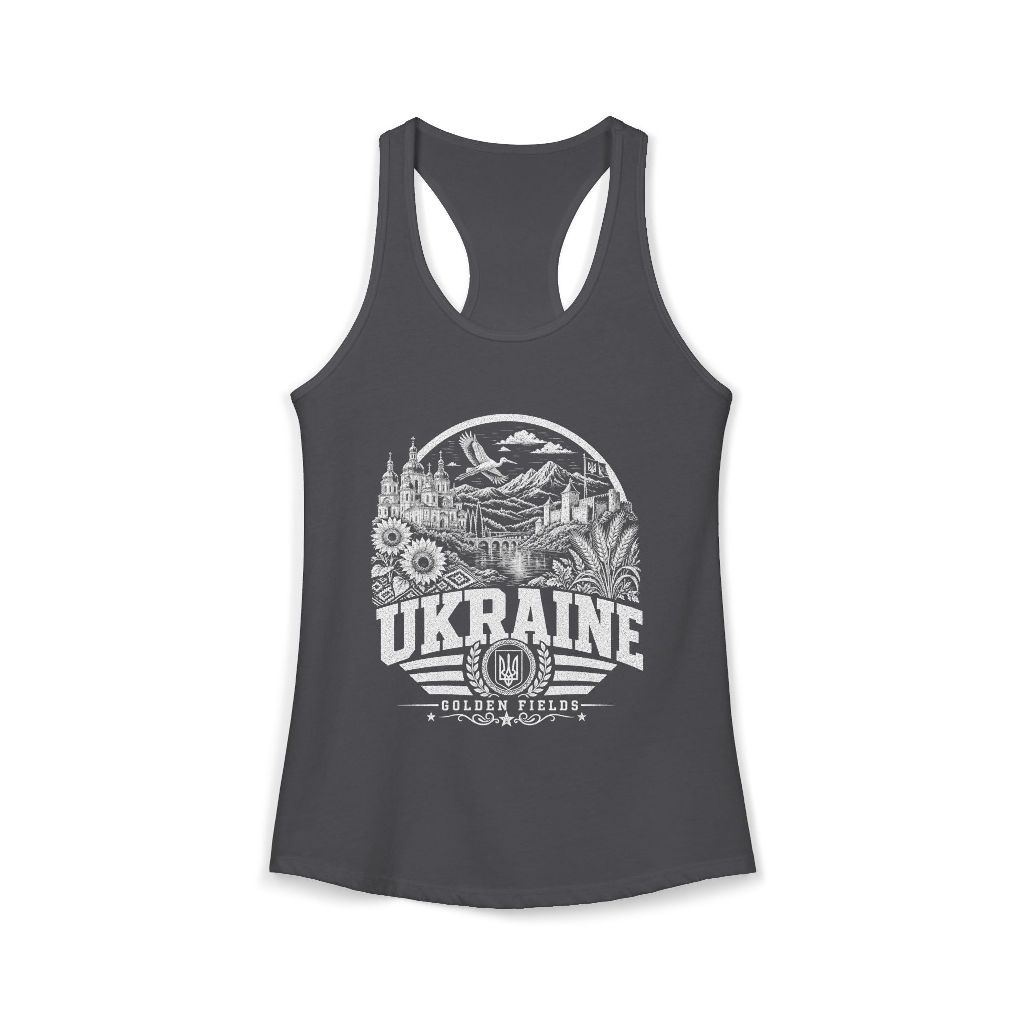 Ukraine vintage landmarks tank top — iconic landmark design | Nameshi Destinations (view 12)