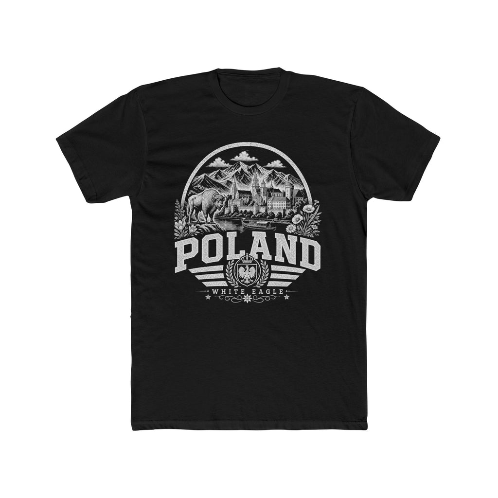 Poland vintage landmarks men's tee — iconic landmark design | Nameshi Destinations (view 2)