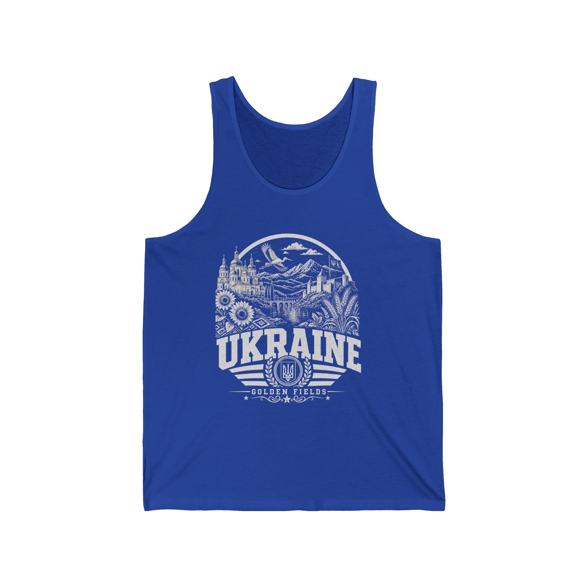 Ukraine vintage landmarks men's tank top — iconic landmark design | Nameshi Destinations (view 6)