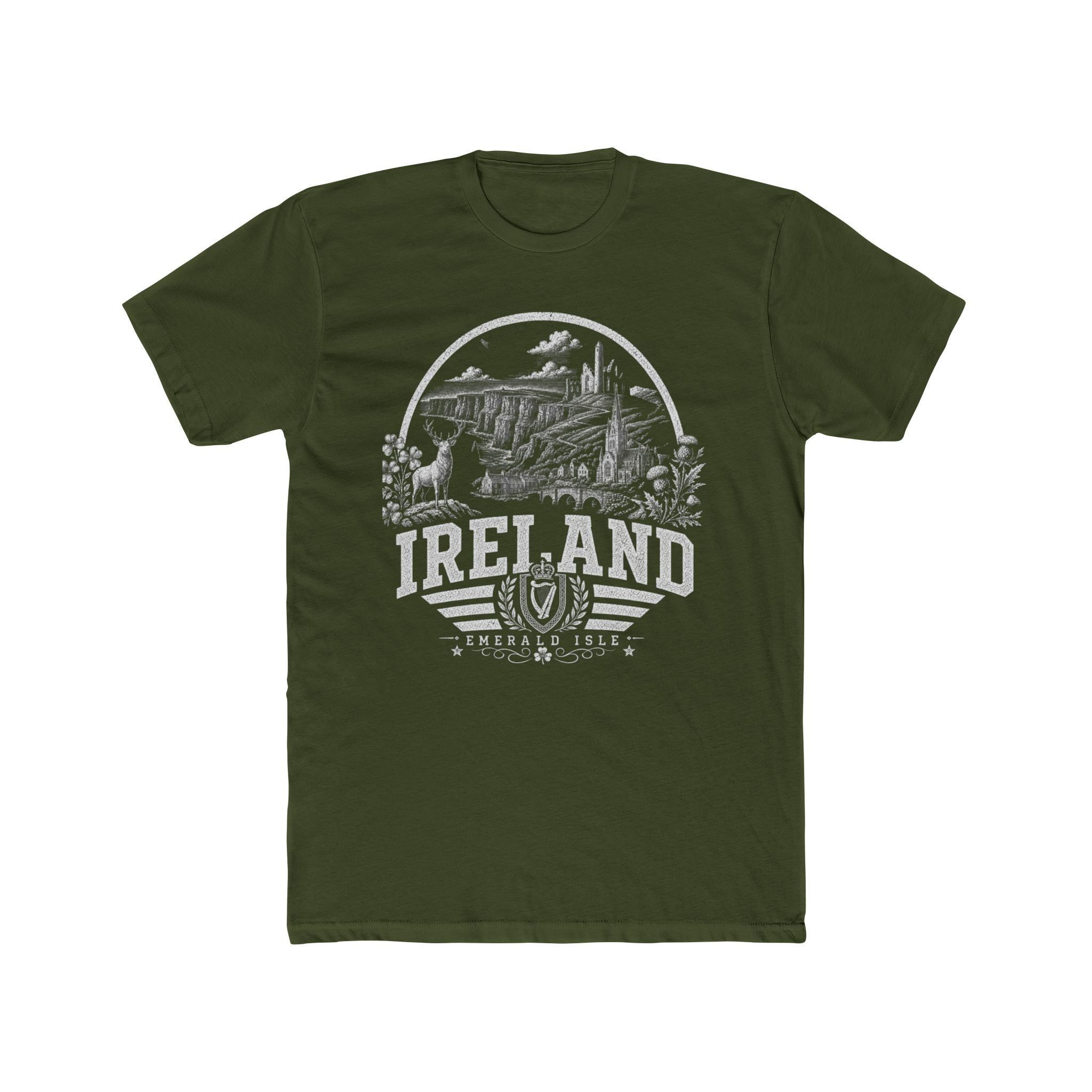 Ireland vintage landmarks men's tee — iconic landmark design | Nameshi Destinations (view 4)