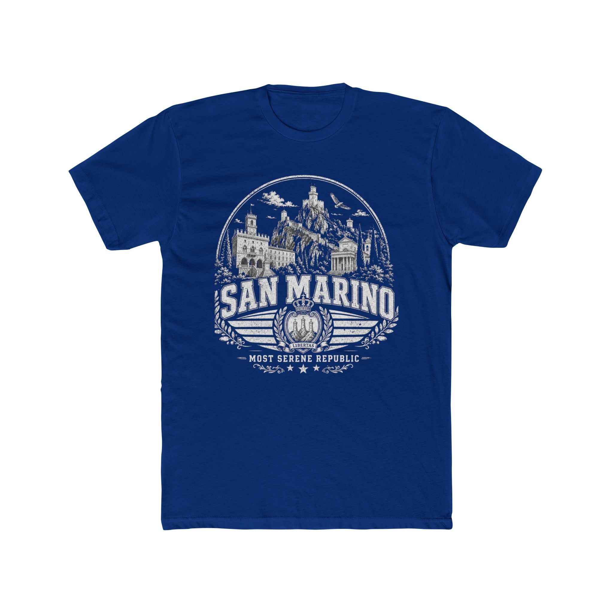 San Marino vintage landmarks men's tee — iconic landmark design | Nameshi Destinations (view 11)