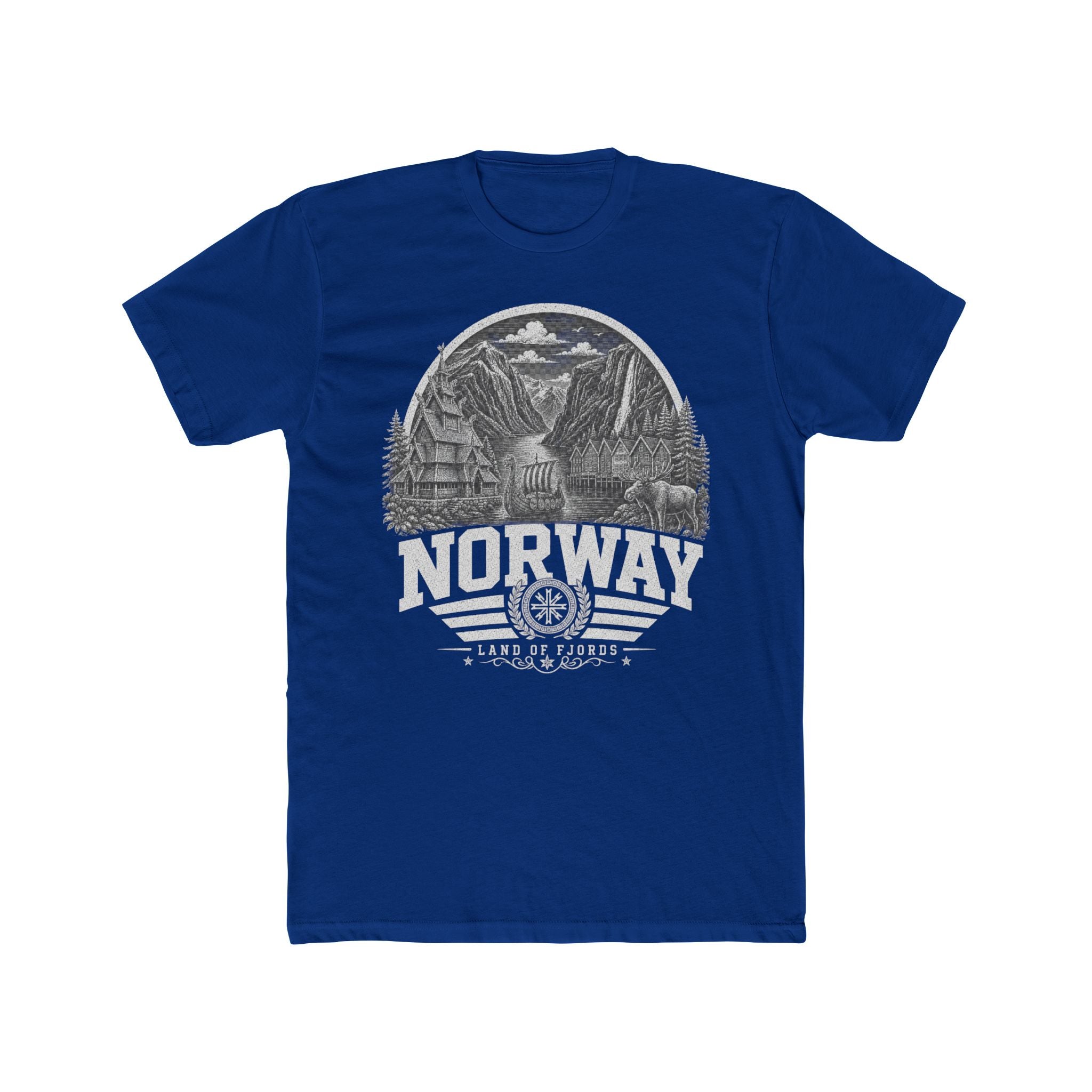 Norway vintage landmarks men's tee — iconic landmark design | Nameshi Destinations (view 11)