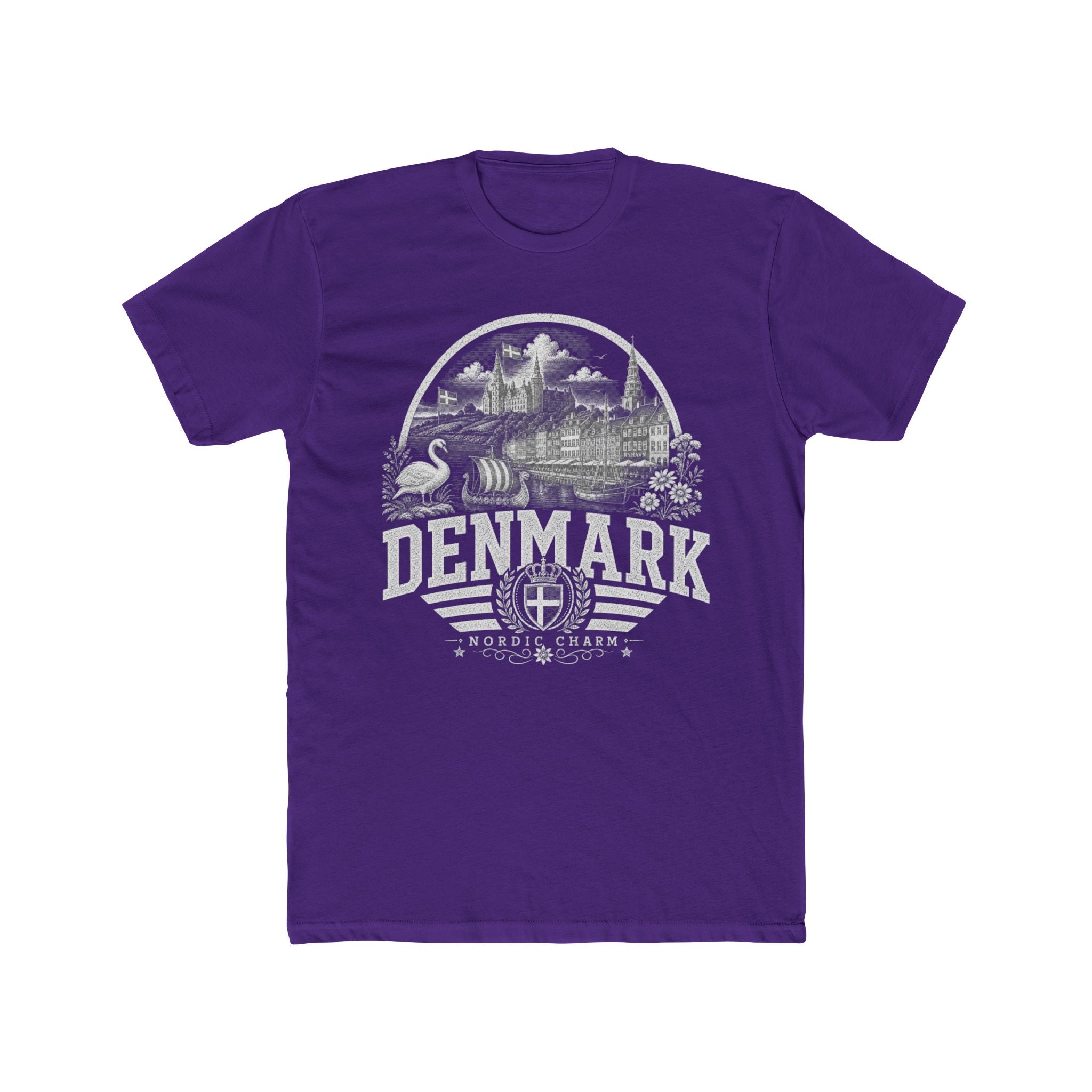 Denmark vintage landmarks men's tee — iconic landmark design | Nameshi Destinations (view 13)